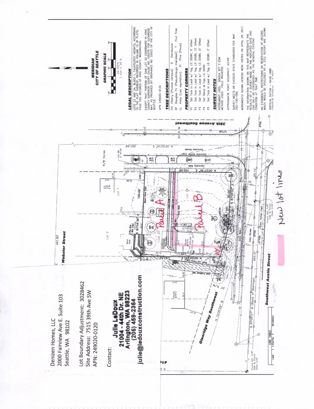 Site plan for 7519 39th Ave SW