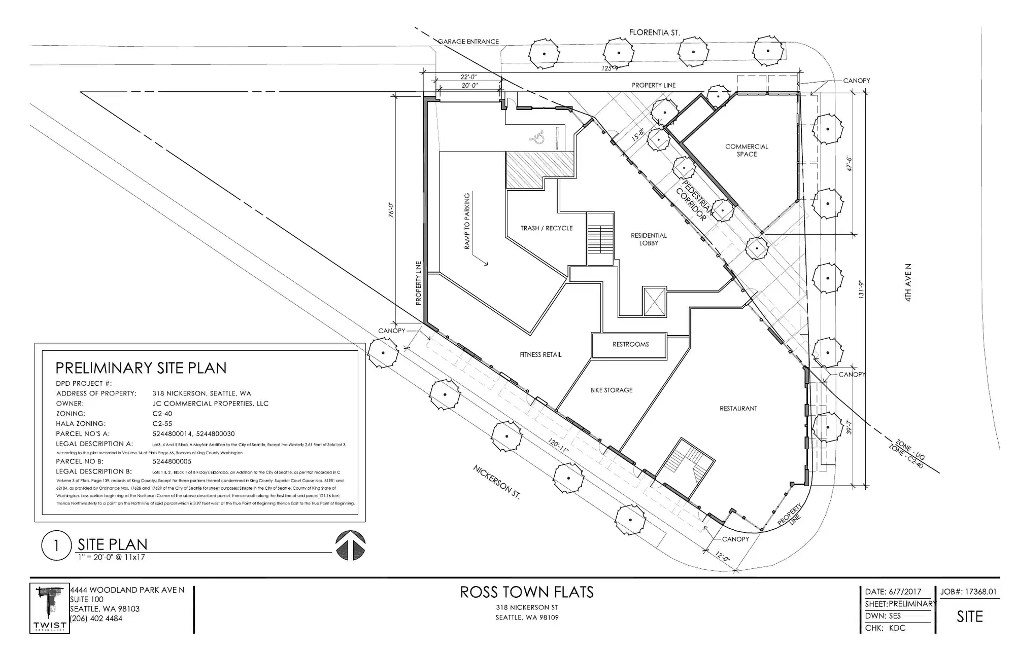 Site plan for 2955 4th Ave N