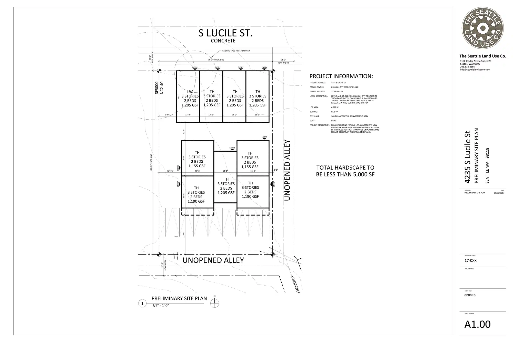Site plan for 4235 S Lucile St