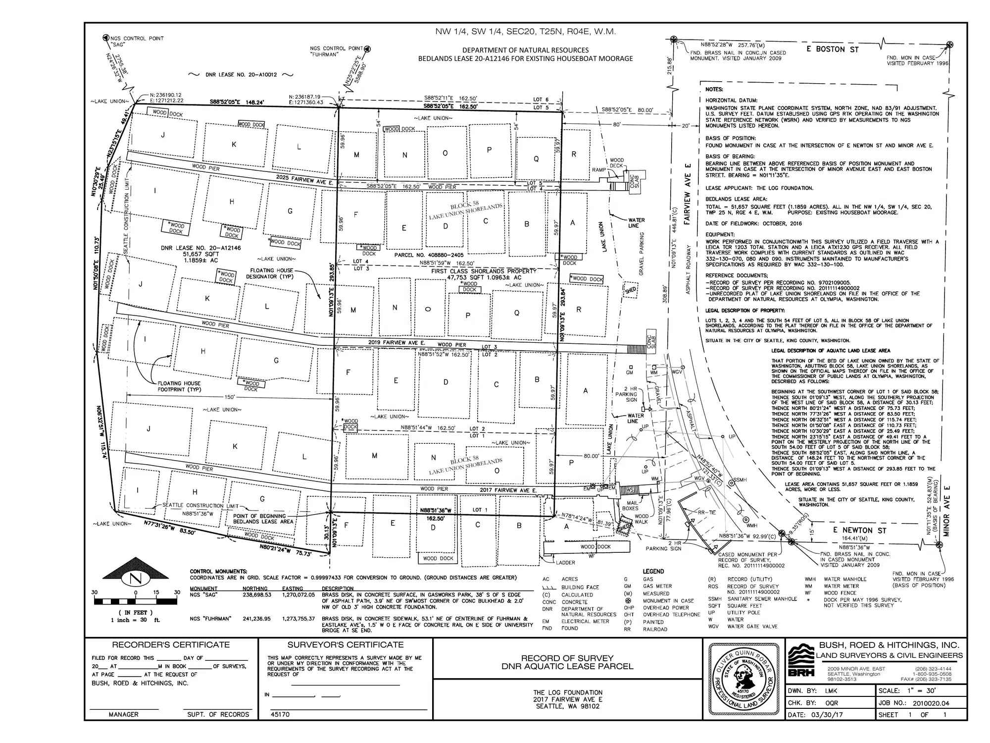 Site plan for 2017 Fairview Ave E