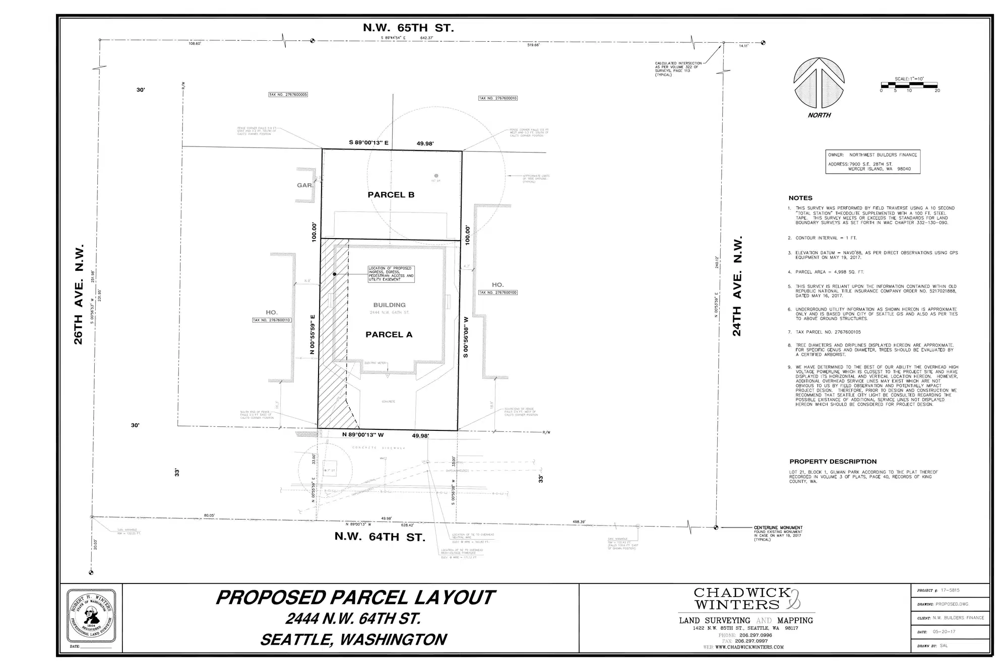 Site plan for 2444 NW 64th St