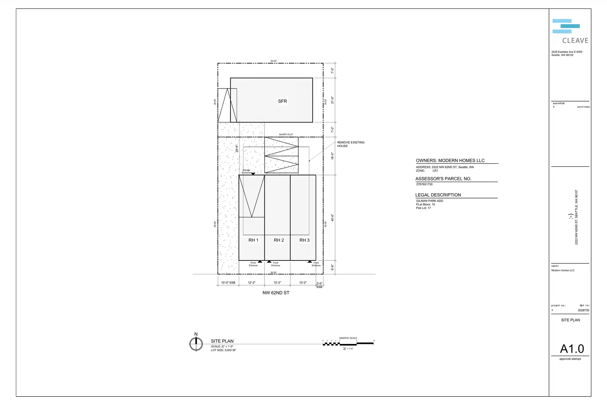 Site plan for 2224 NW 62nd St