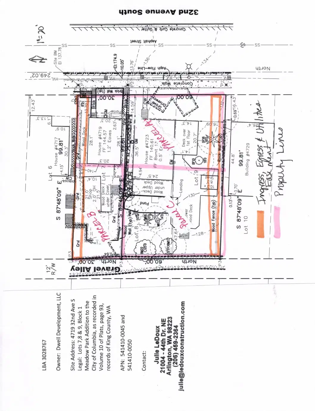 Site plan for 4719 32nd Ave S