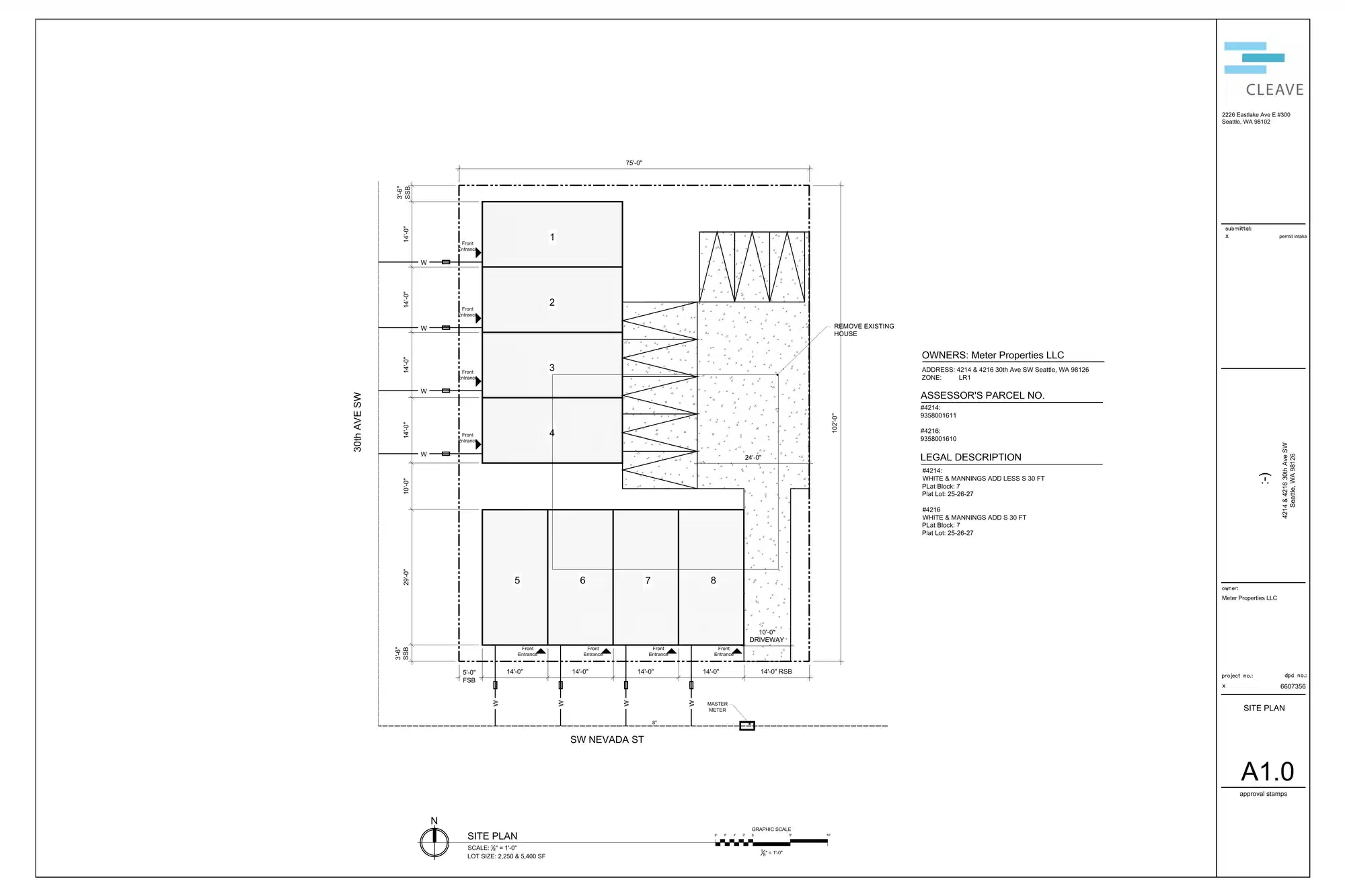 Site plan for 4214 30th Ave SW