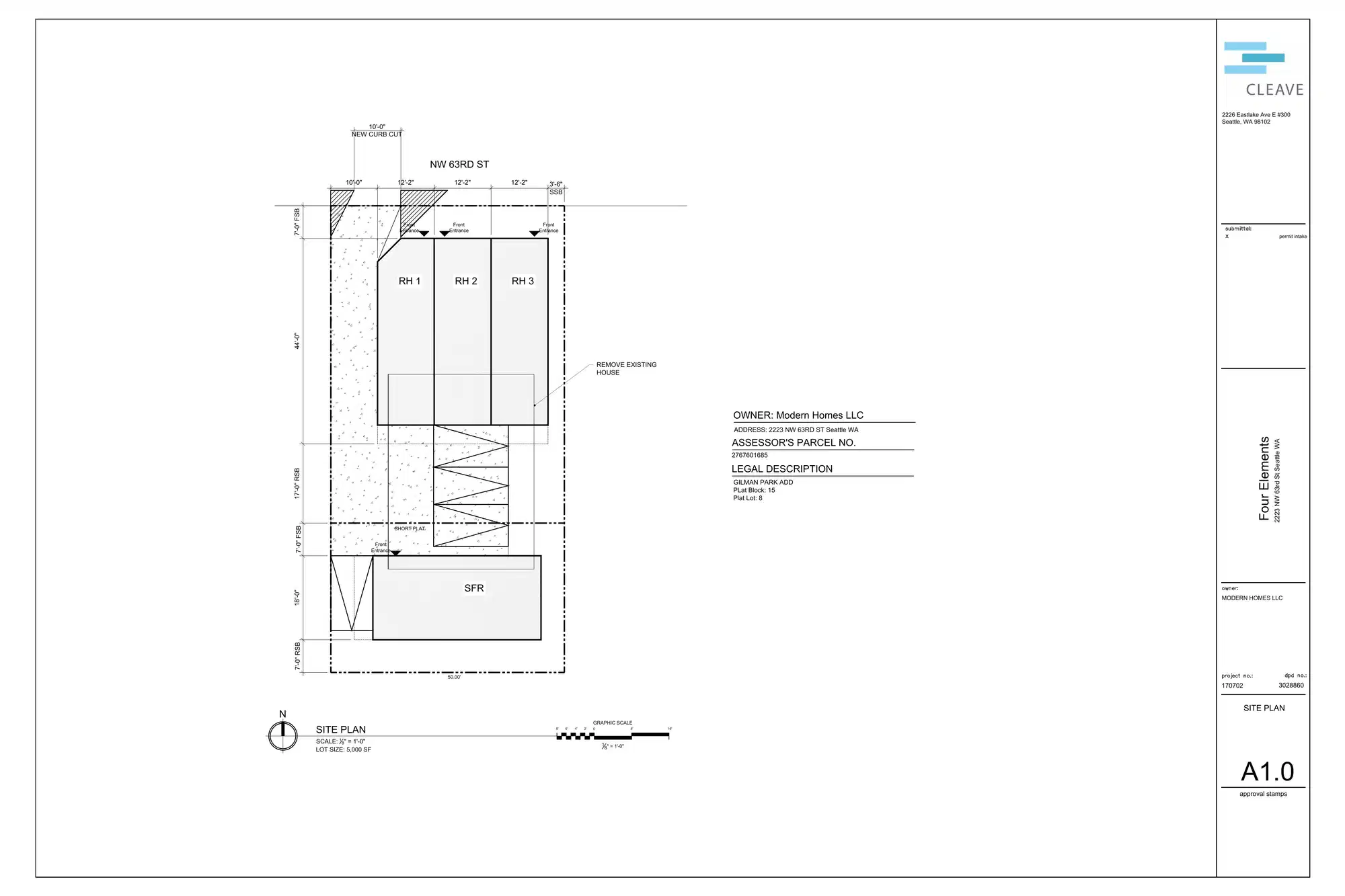 Site plan for 2223 NW 63rd St