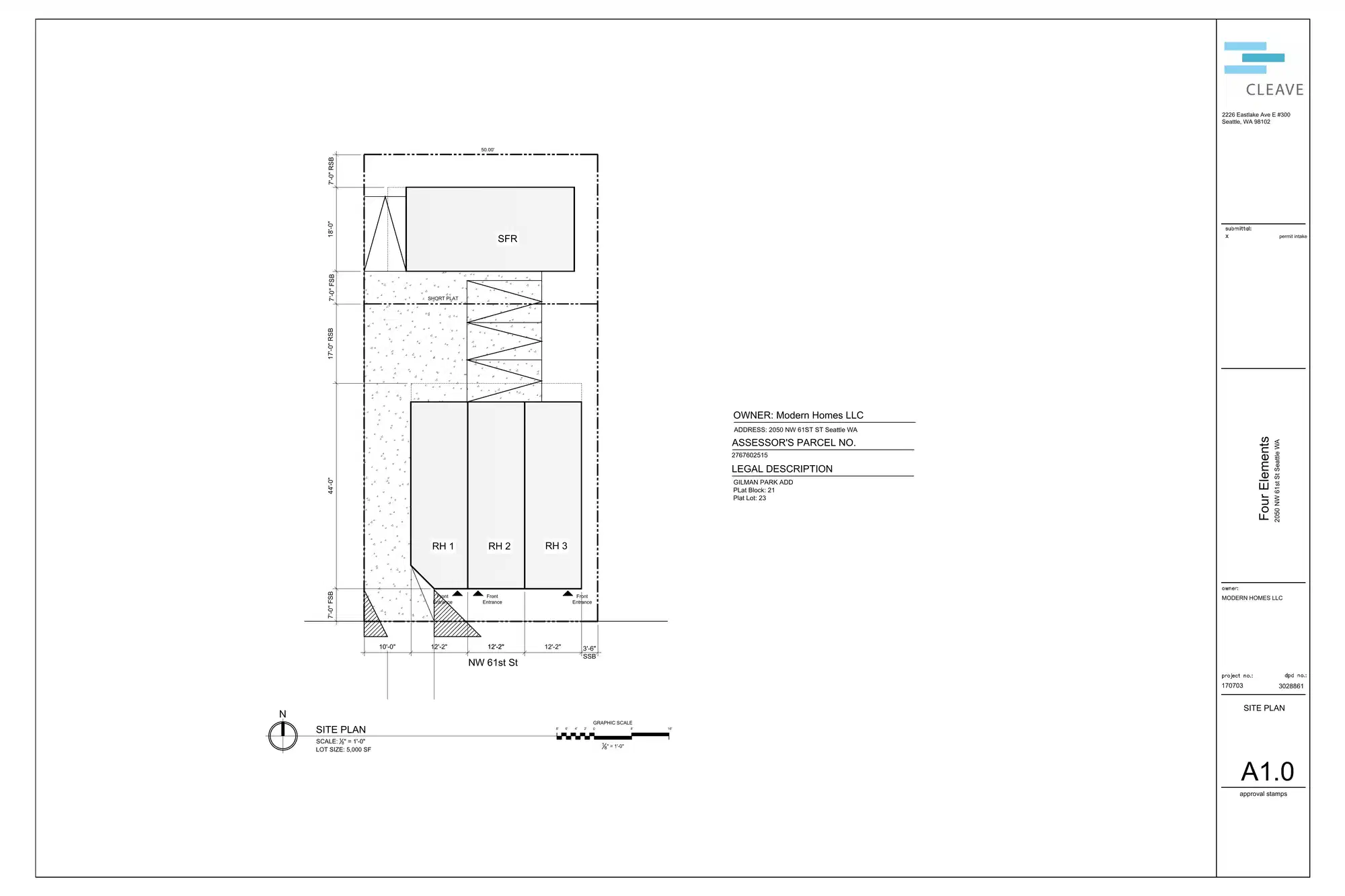 Site plan for 2048 NW 61st St