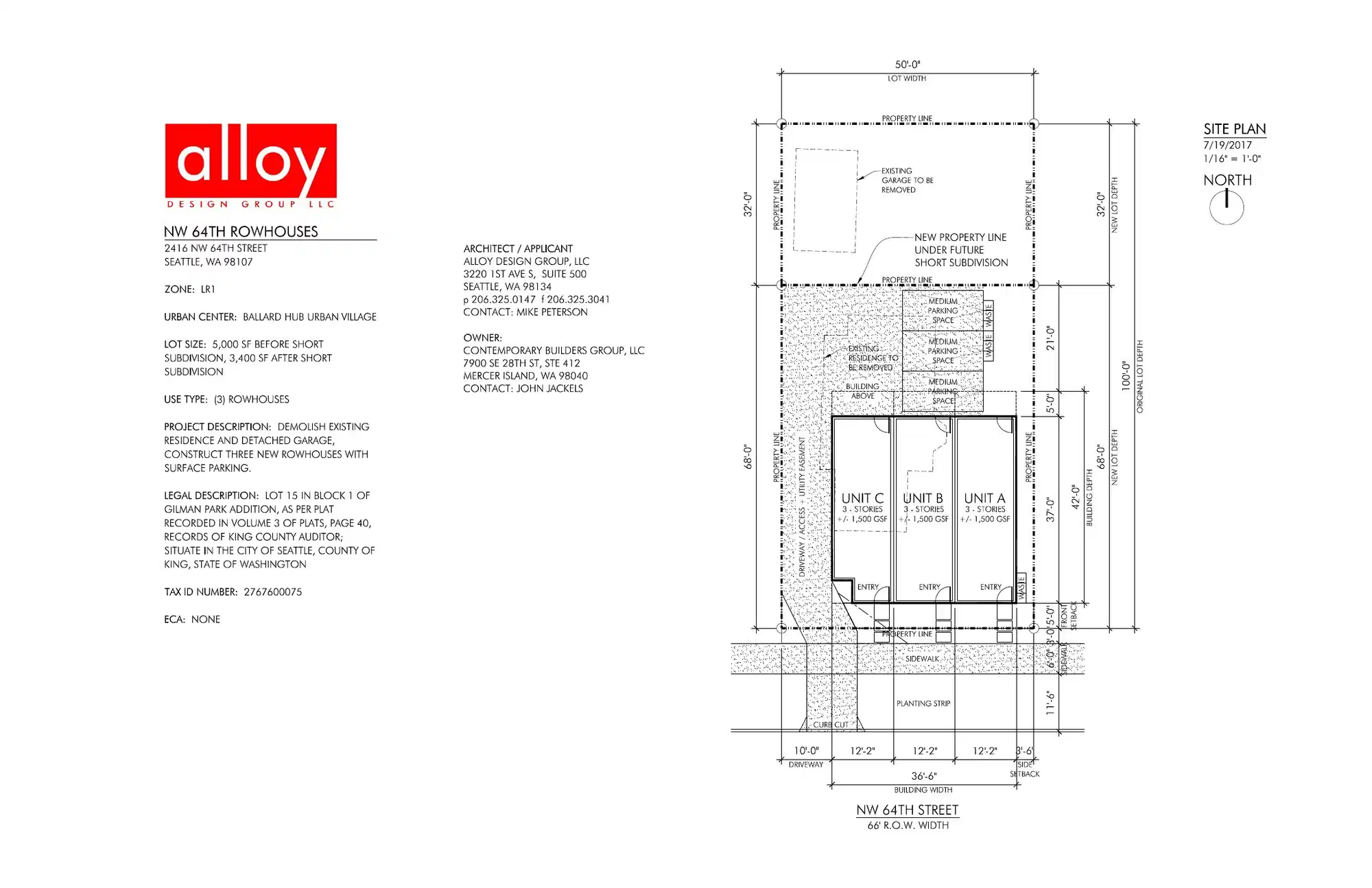 Site plan for 2414 NW 64th St
