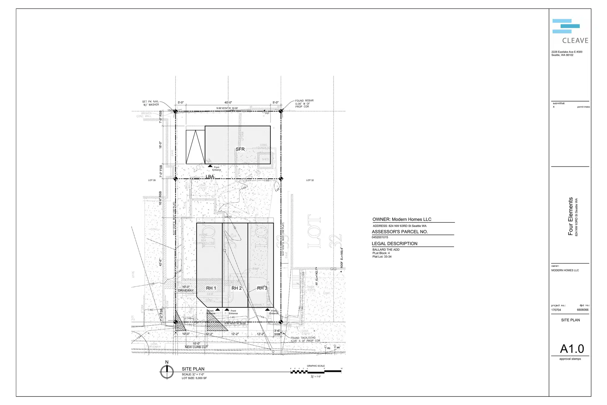 Site plan for 824 NW 63rd St