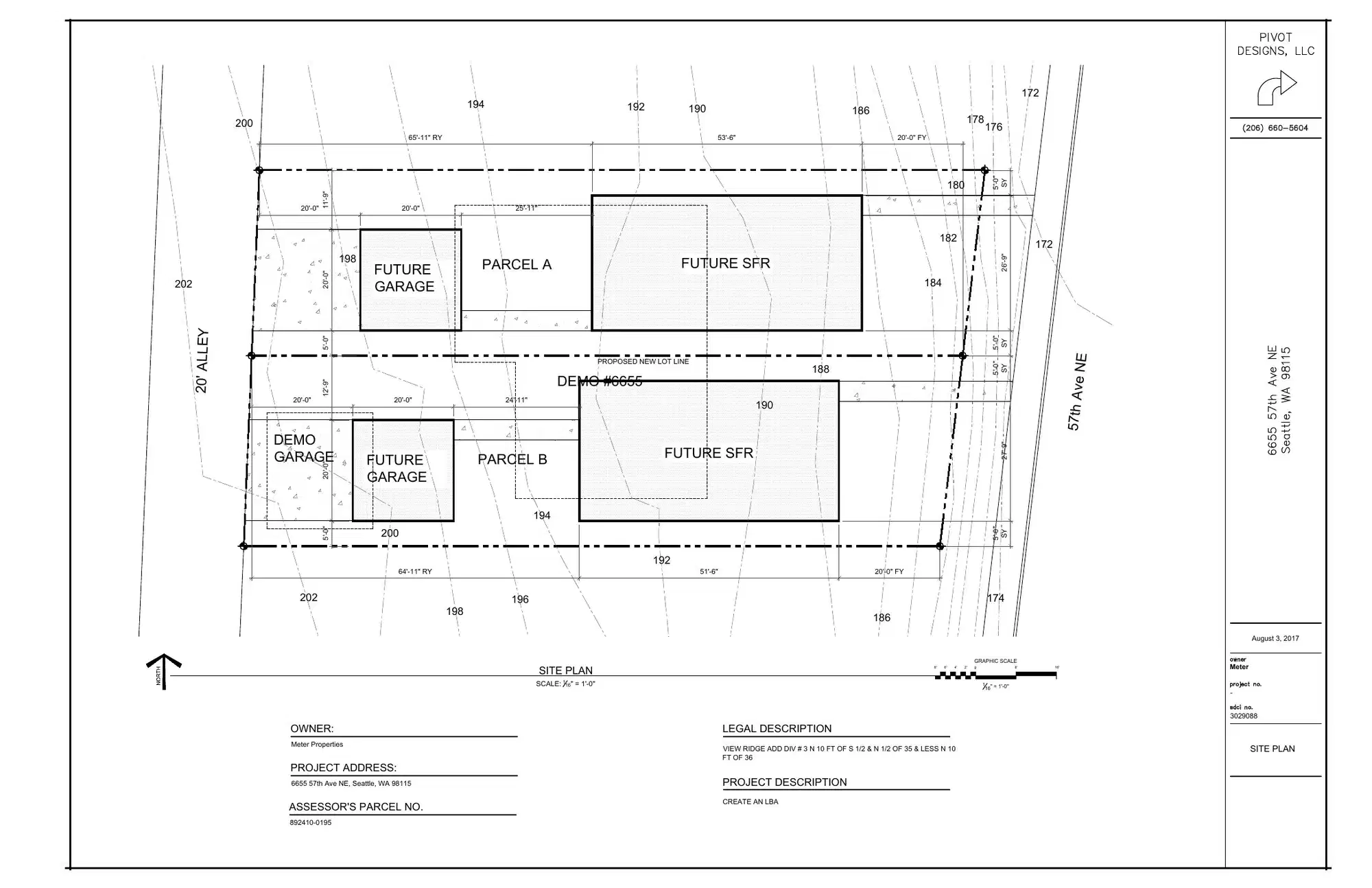 Site plan for 6655 57th Ave NE