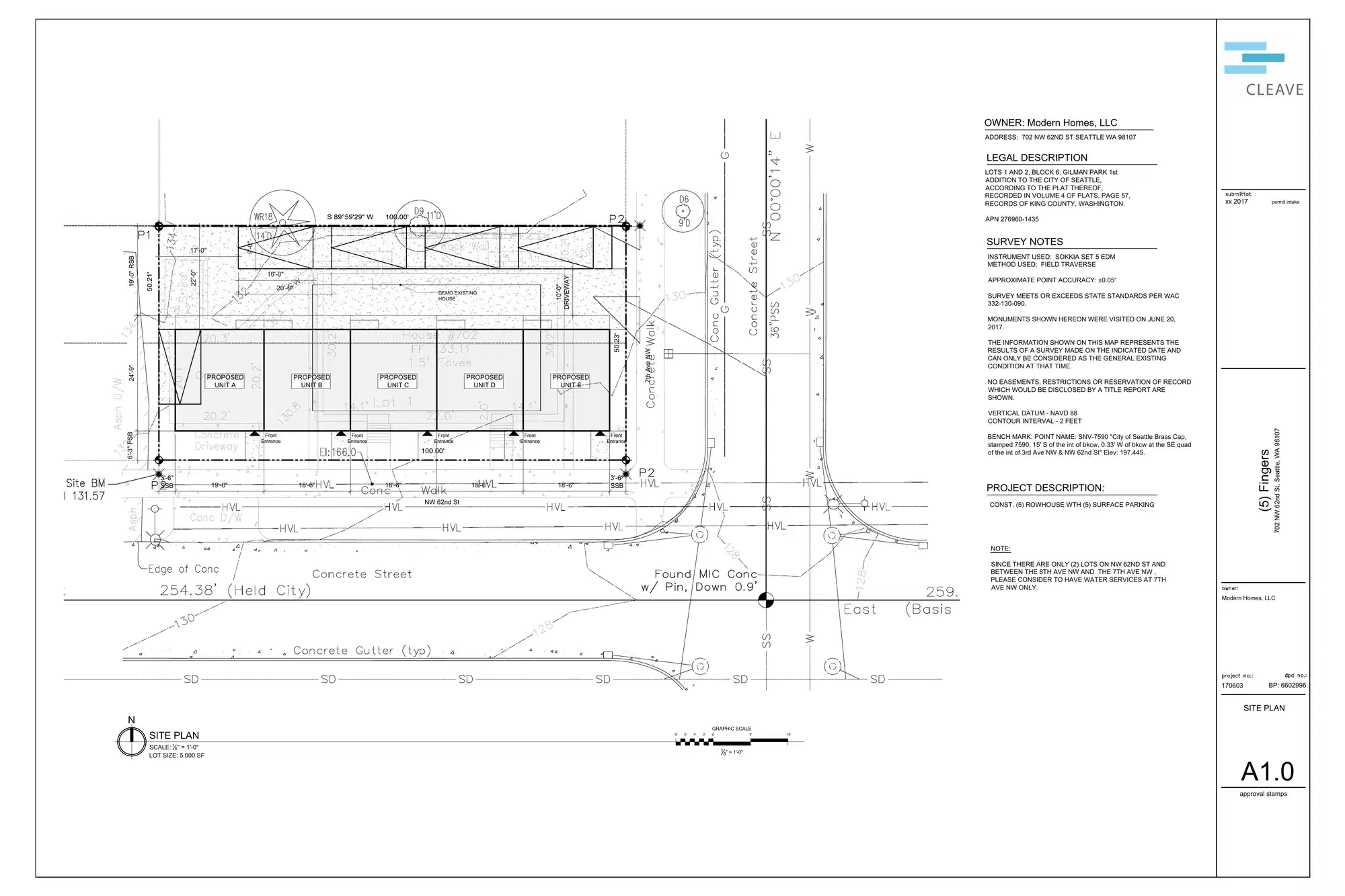 Site plan for 702 NW 62nd St