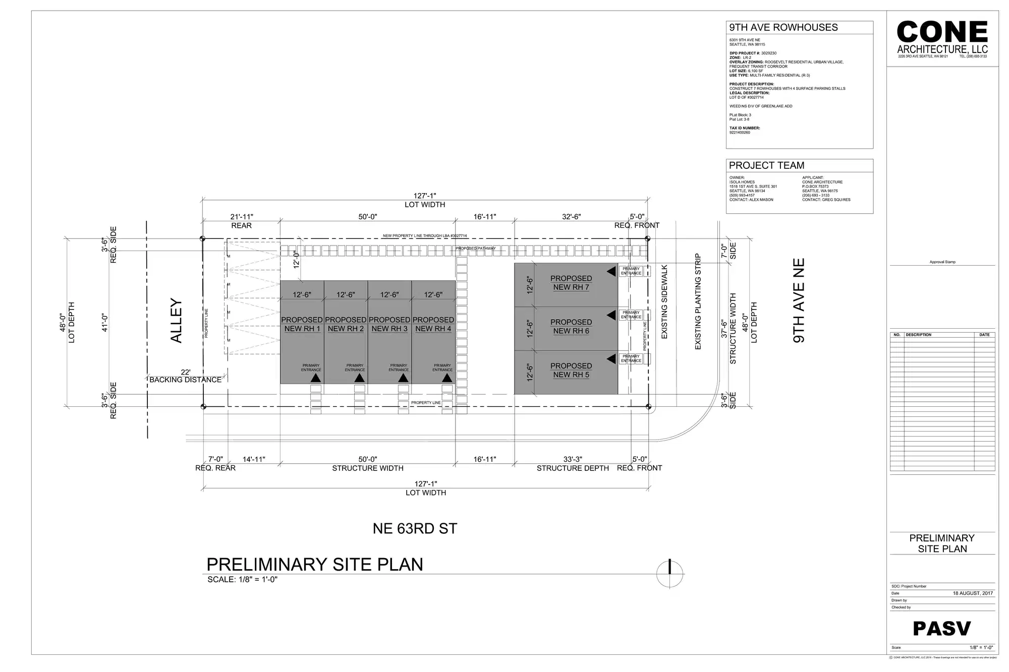 Site plan for 6301 9th Ave NE