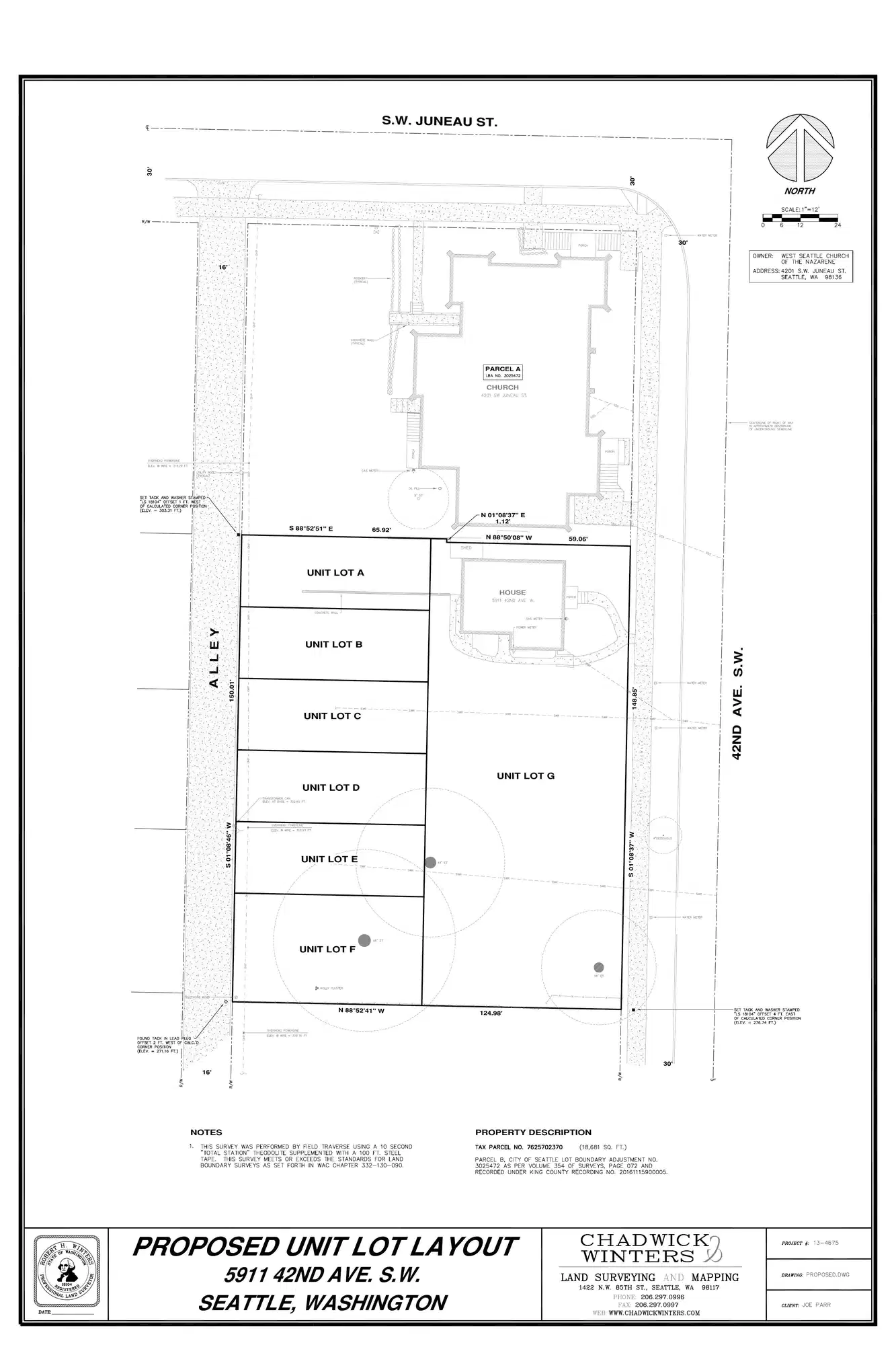 Site plan for 5911 42nd Ave SW