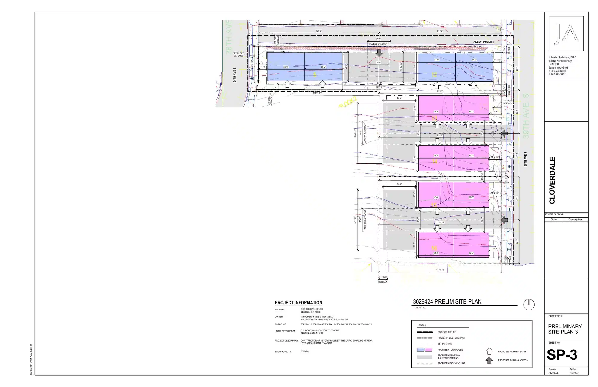 Site plan for 8609 F 39th Ave S