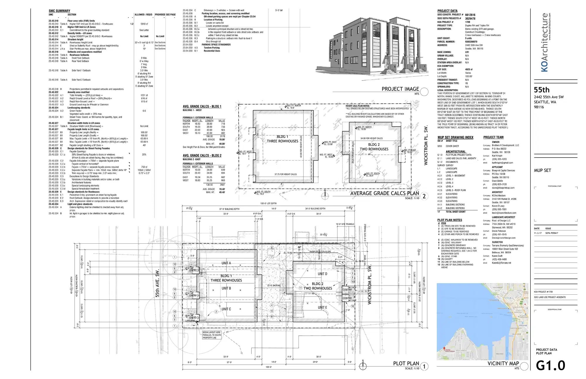 Site plan for 2442 55th Ave SW
