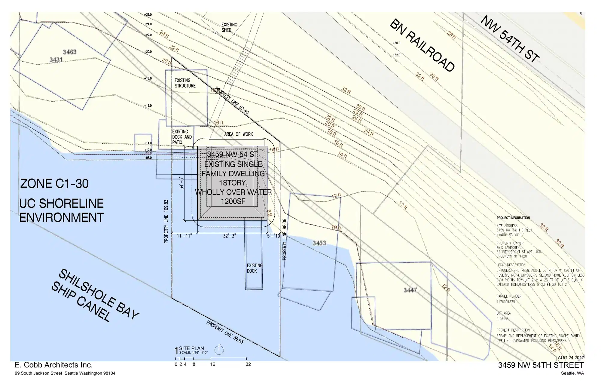 Site plan for 3459 NW 54th St
