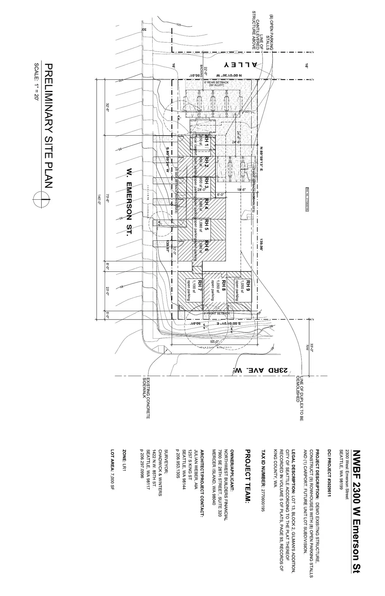 Site plan for 2300 W Emerson St