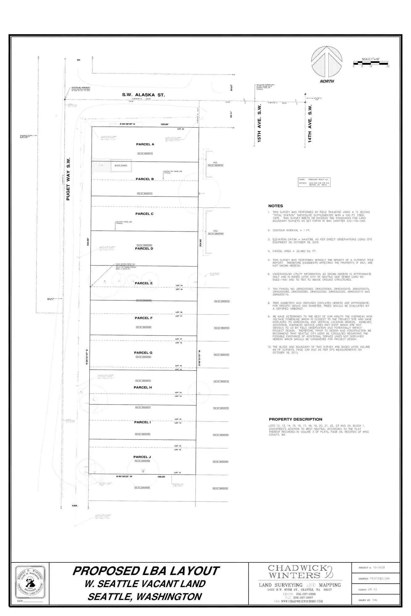 Site plan for 4704 Puget Way SW