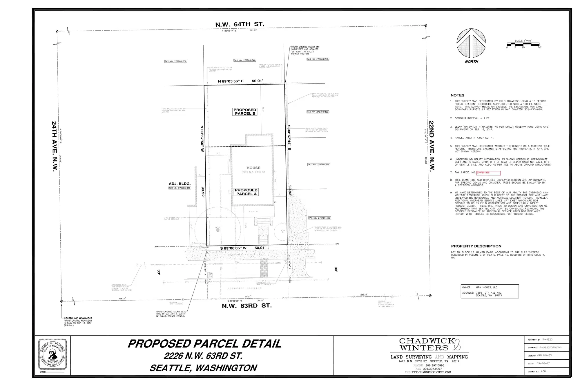 Site plan for 2226 NW 63rd St