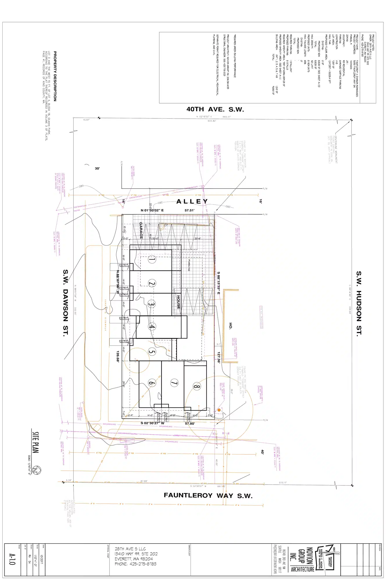 Site plan for 3904 SW Dawson St
