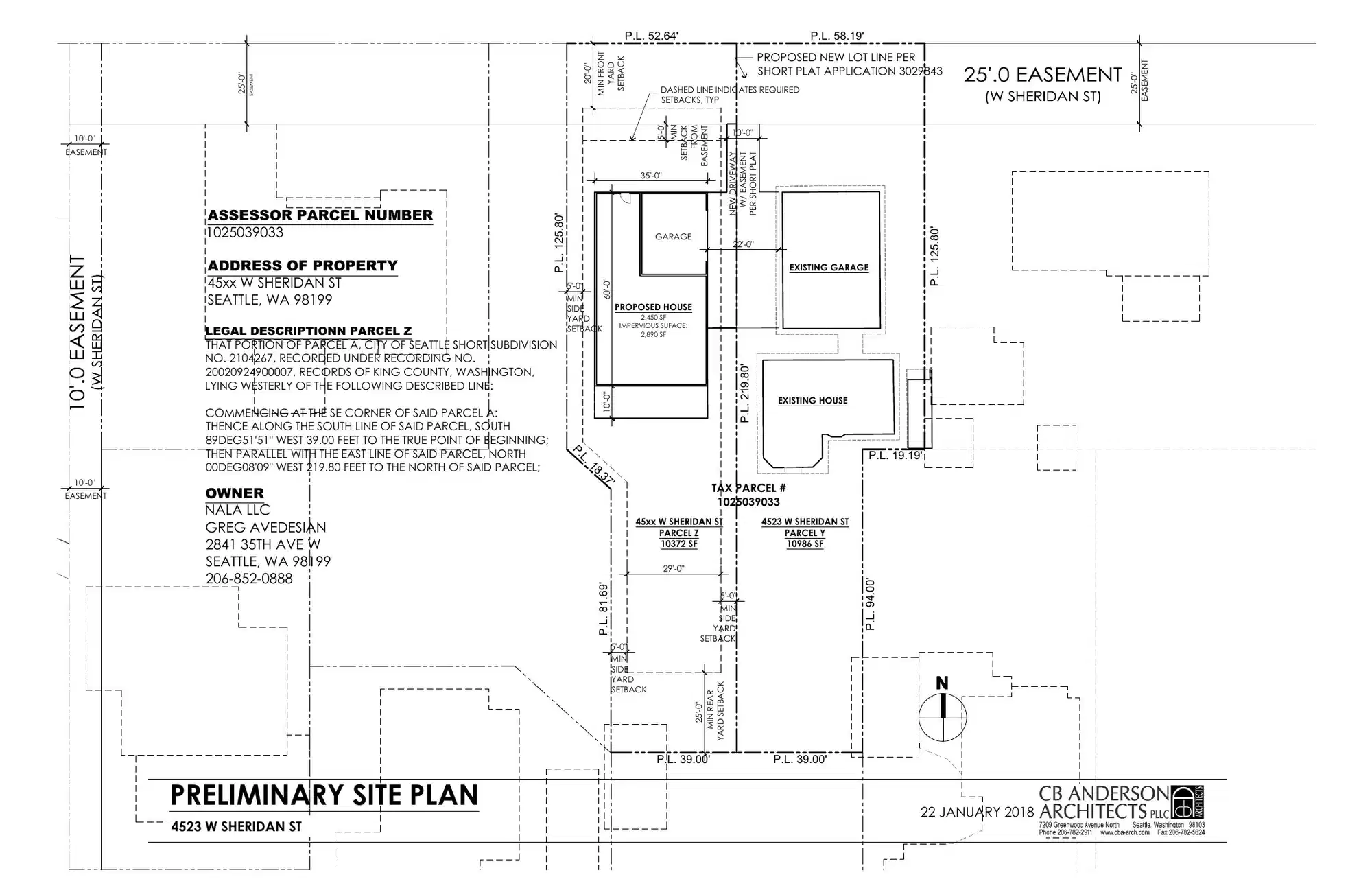 Site plan for 4529 W Sheridan St