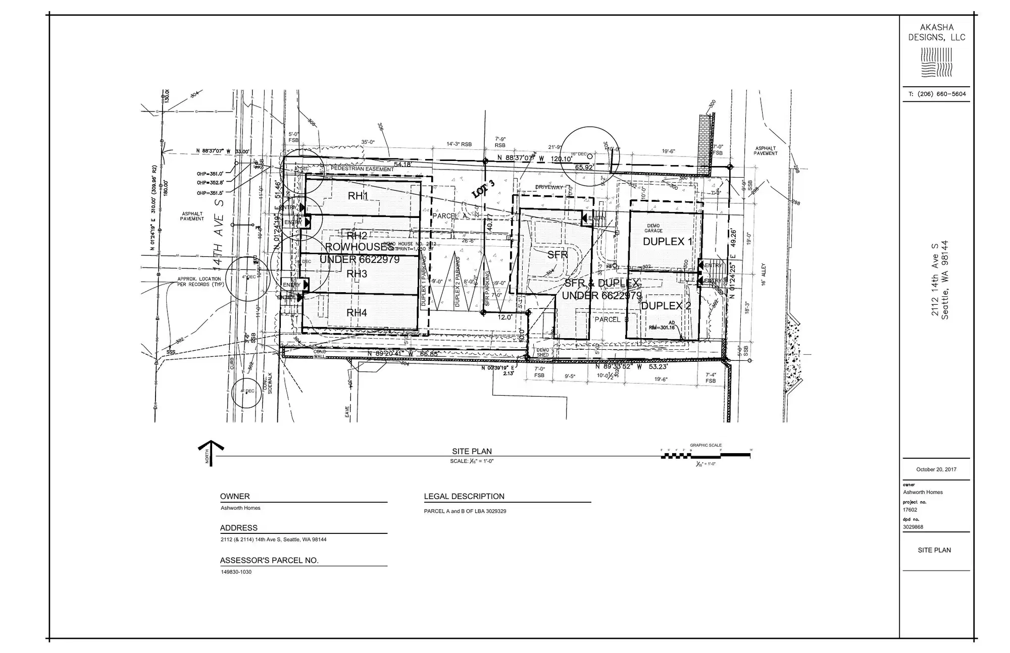 Site plan for 2112 14th Ave S