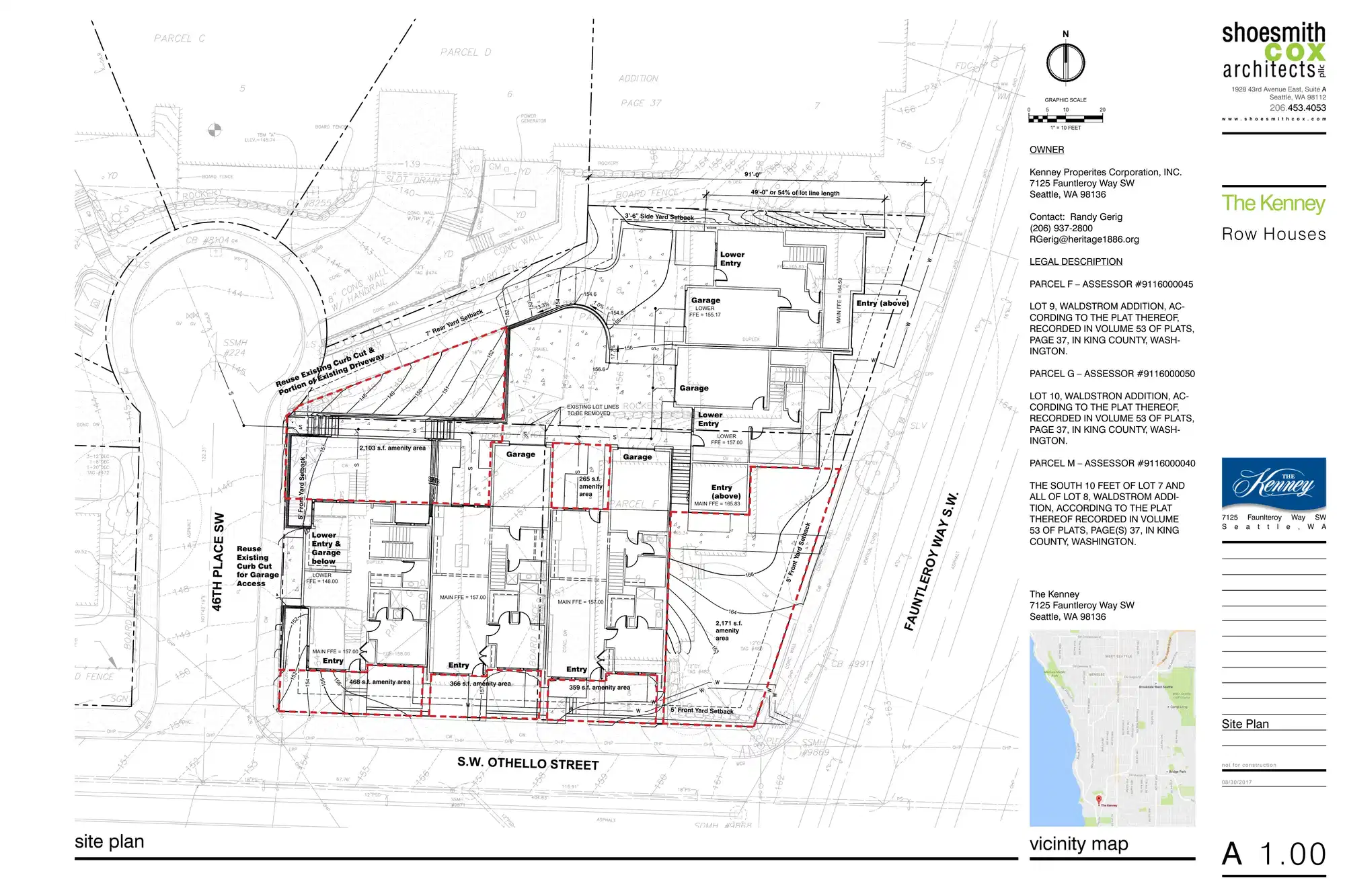 Site plan for 7141 Fauntleroy Way SW