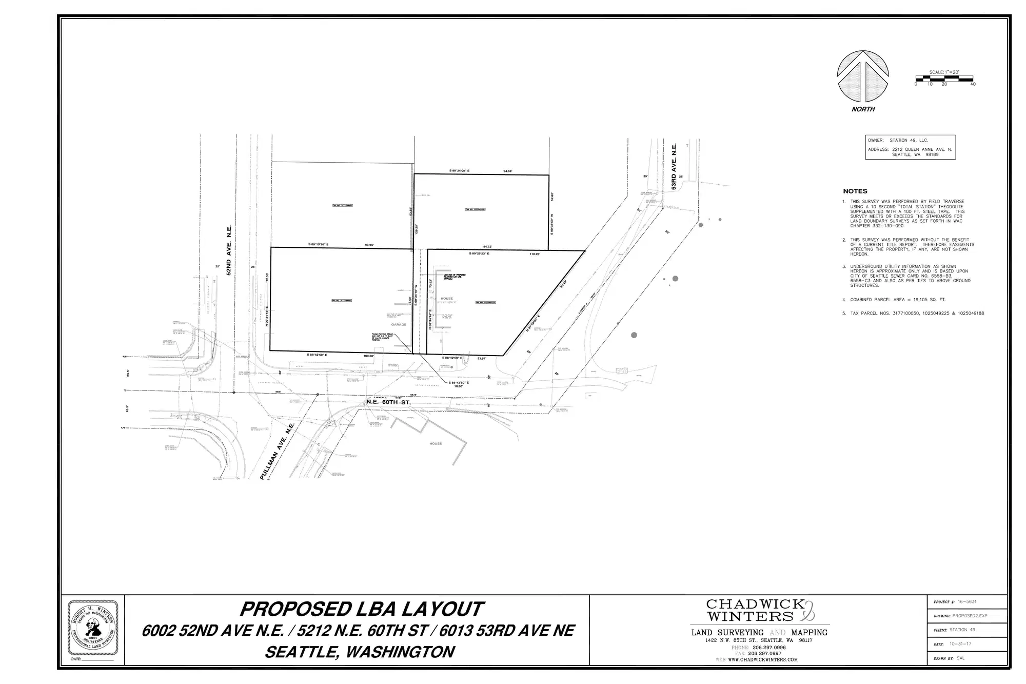 Site plan for 6013 53rd Ave NE