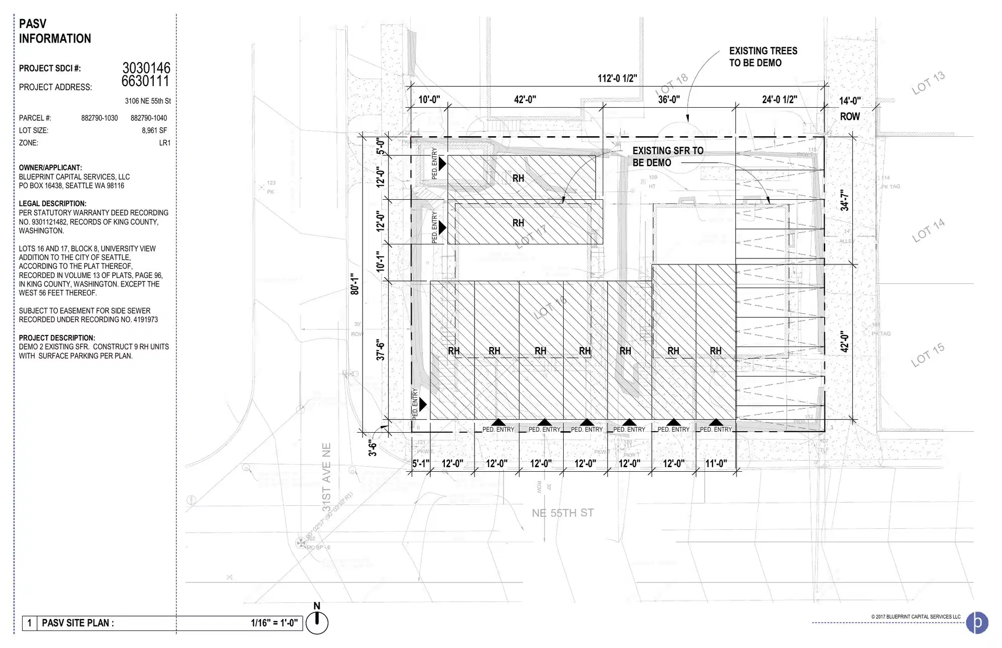 Site plan for 3106 NE 55th St