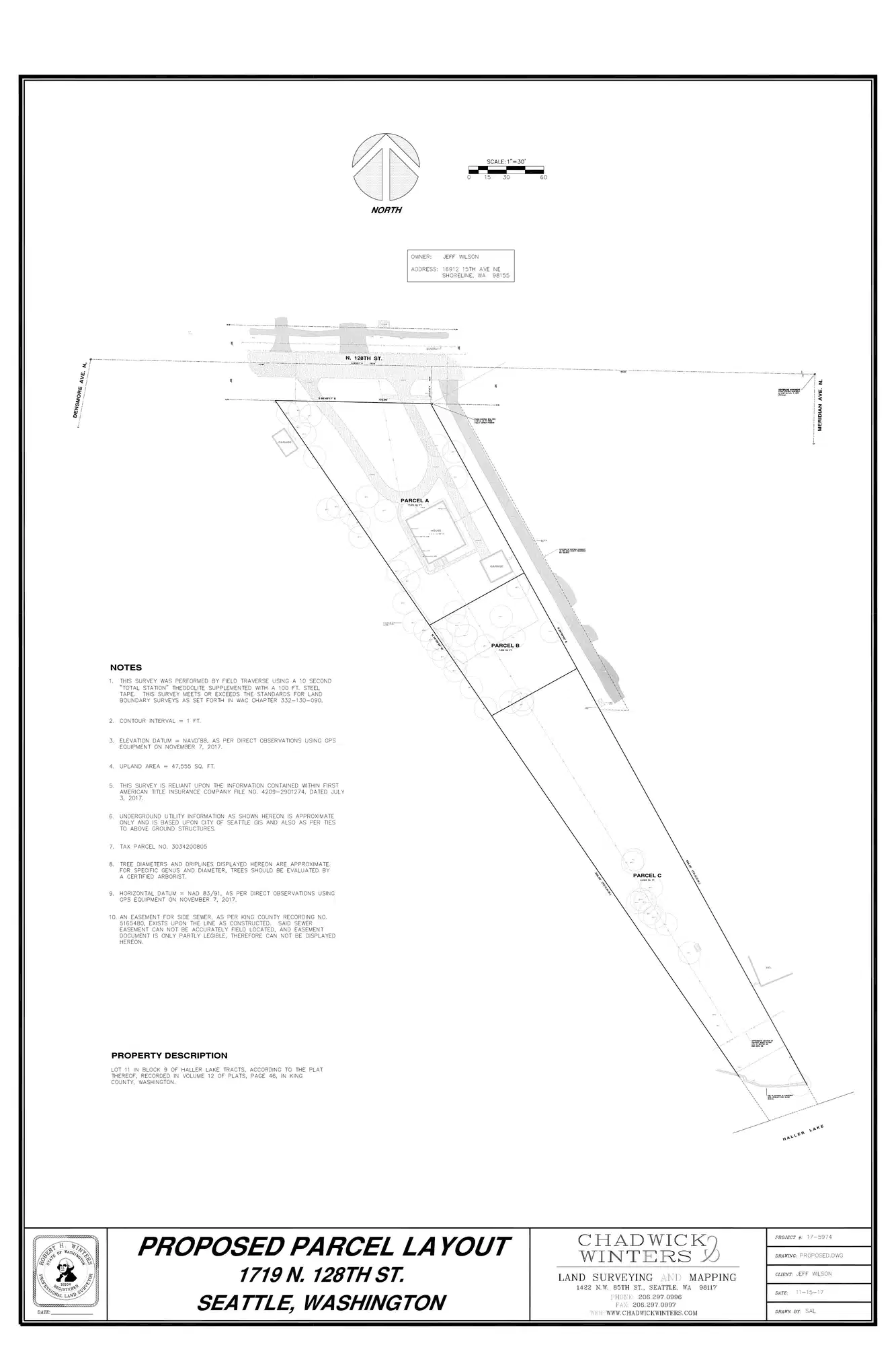 Site plan for 1719 N 128th St