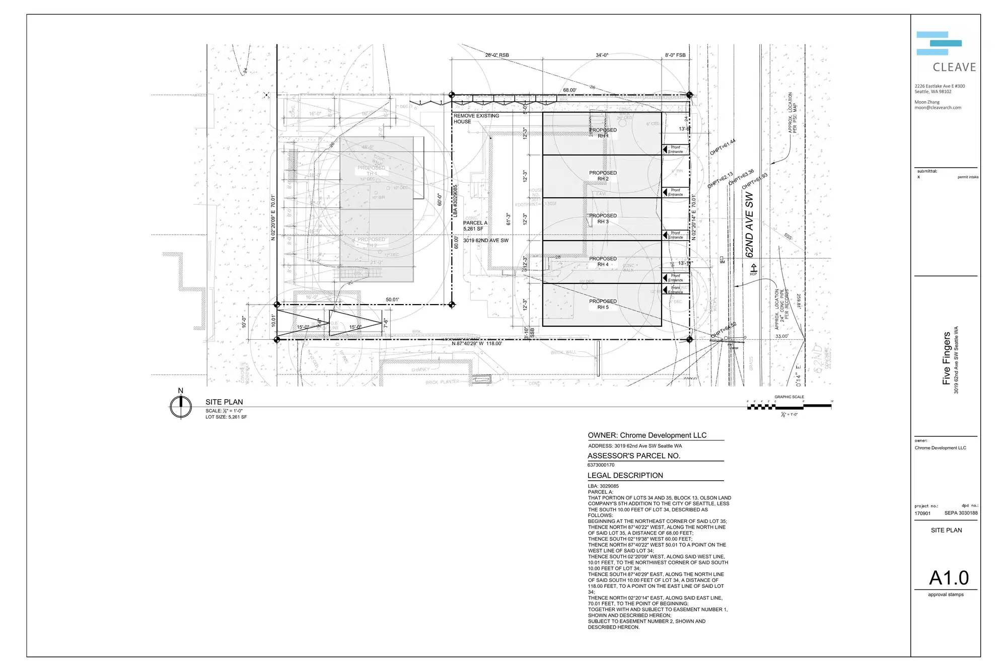 Site plan for 3019 62nd Ave SW