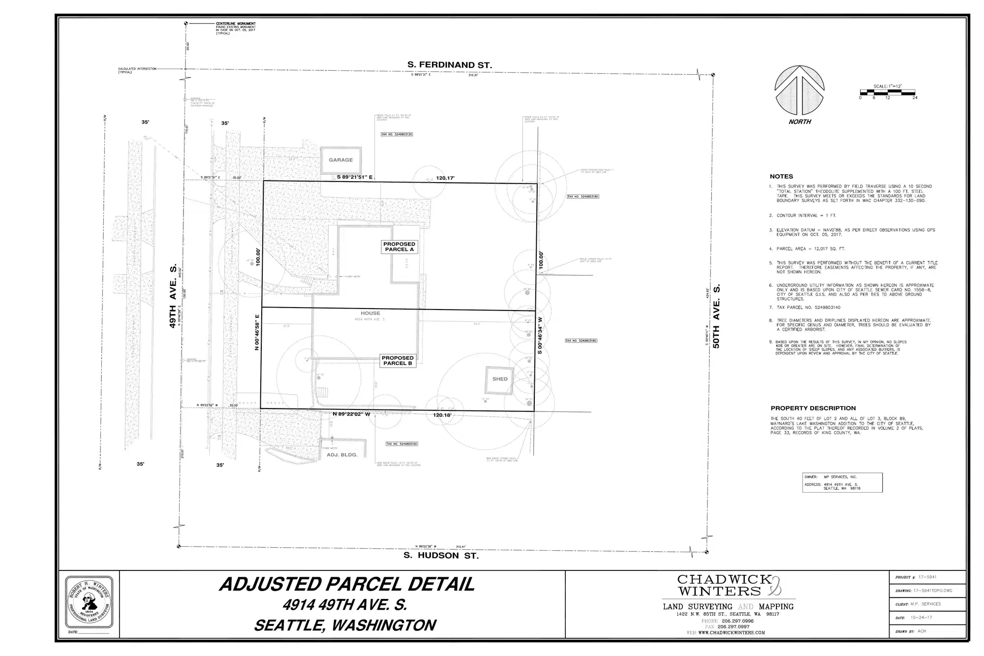 Site plan for 4914 49th Ave S