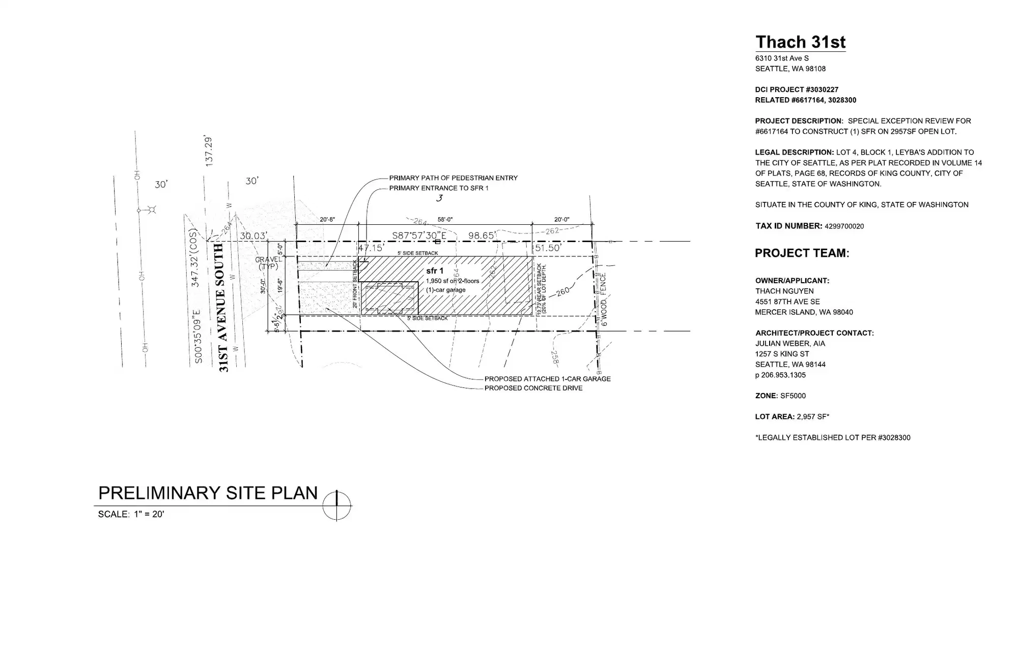 Site plan for 6310 31st Ave S
