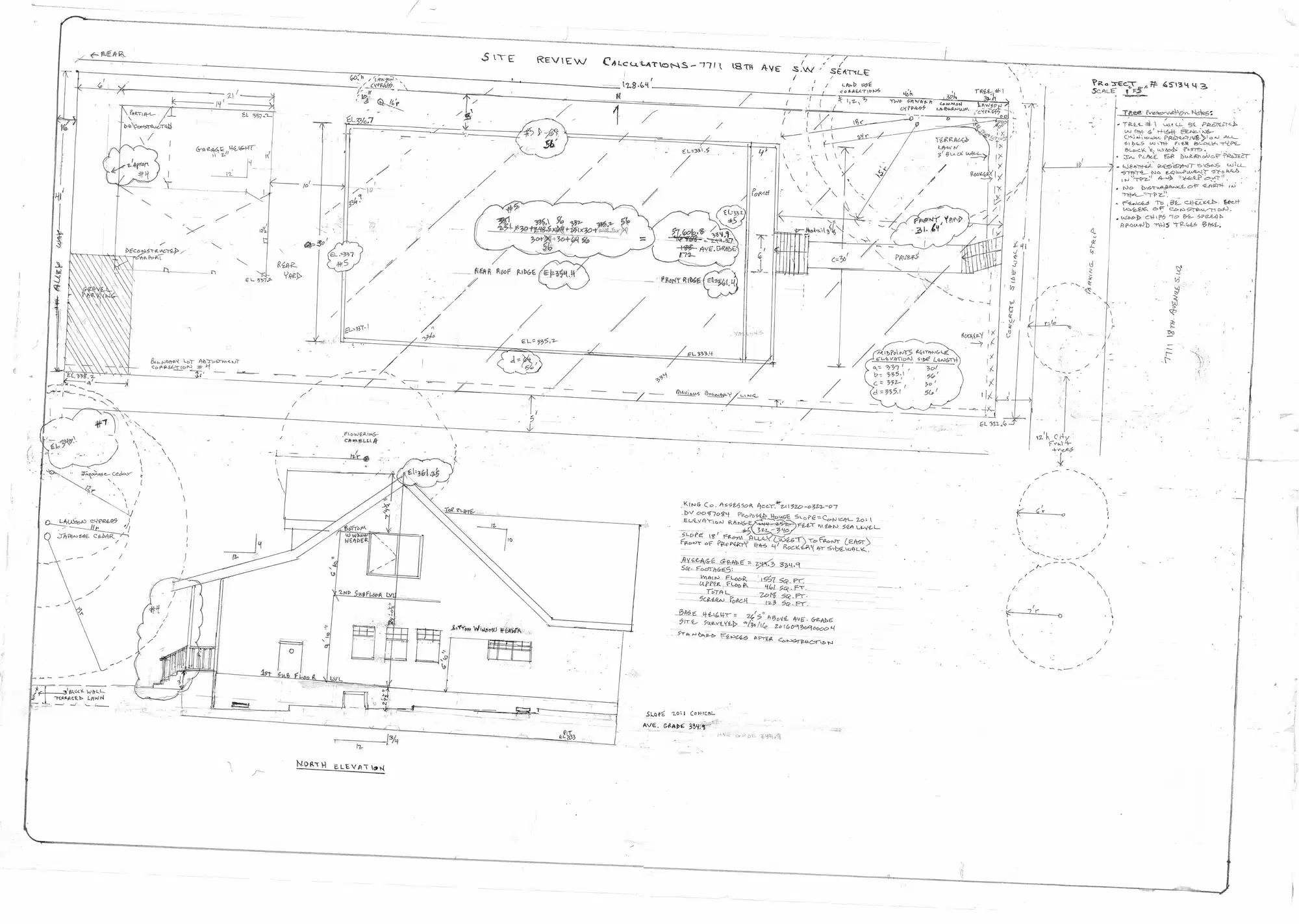 Site plan for 7711 18th Ave SW
