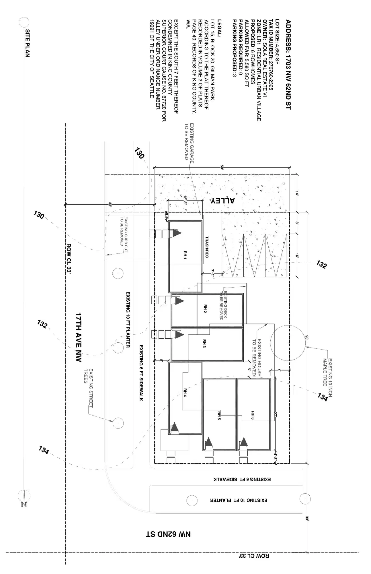 Site plan for 6115 17th Ave NW