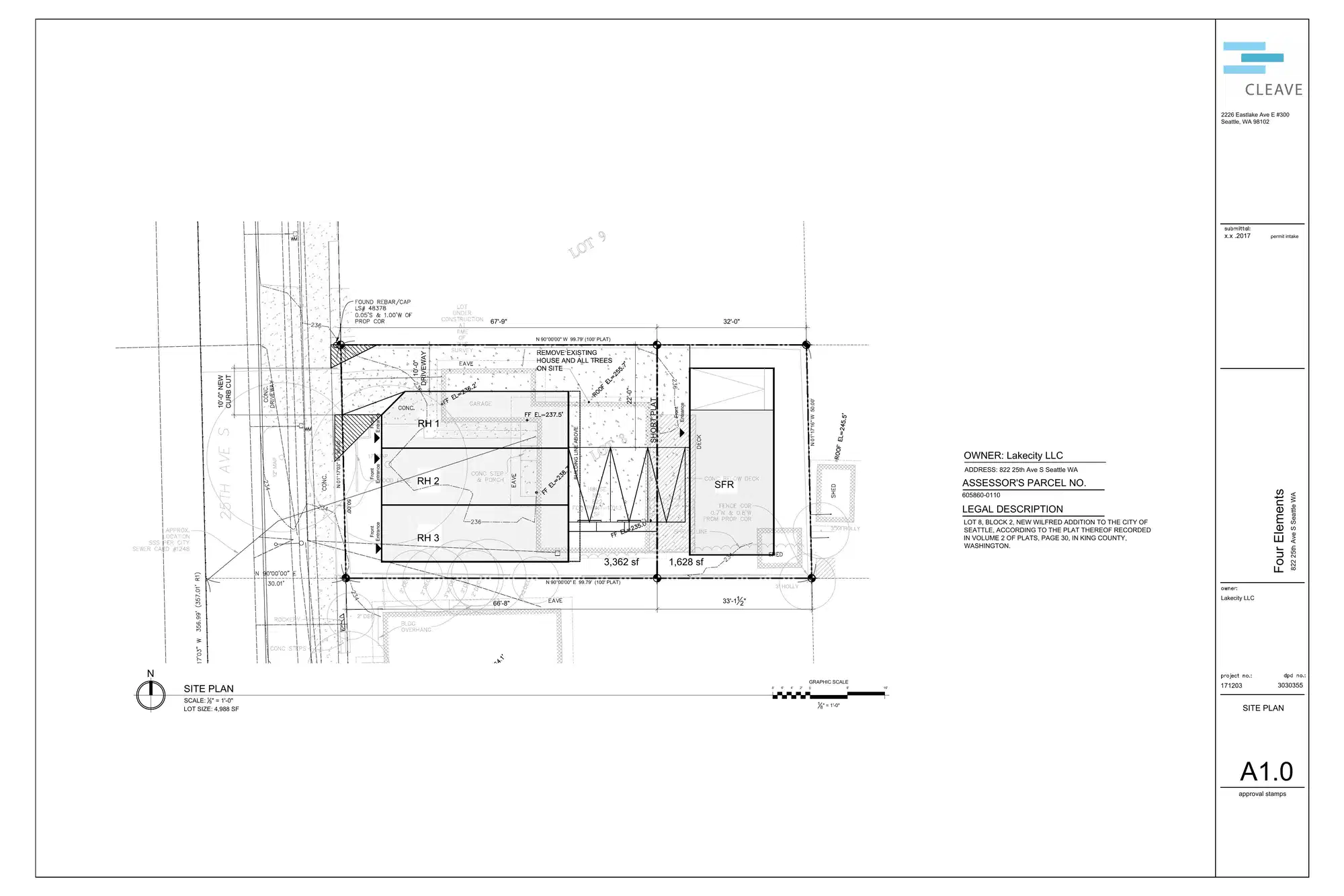 Site plan for 822 25th Ave S