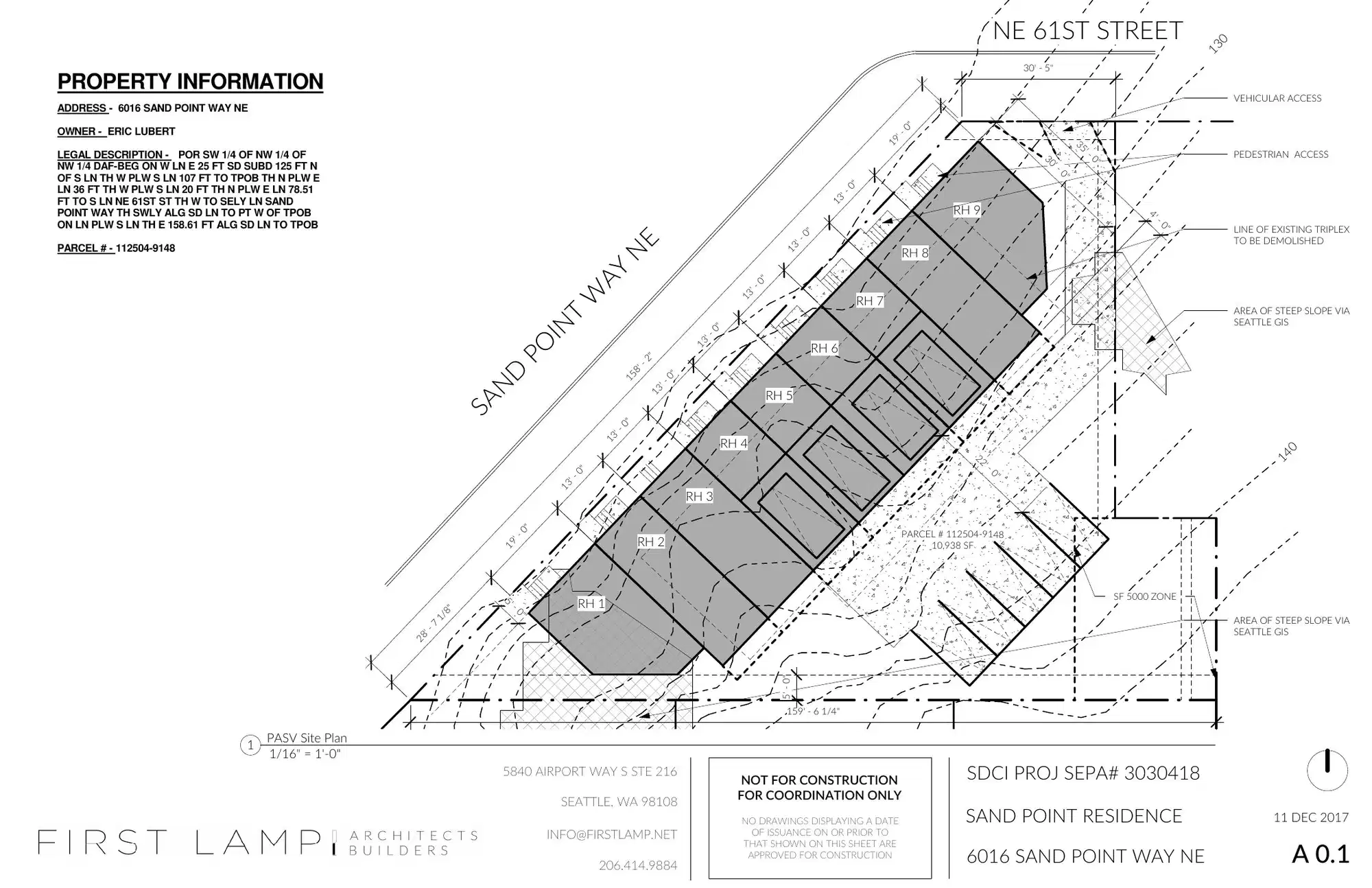 Site plan for 6016 Sand Point Way NE