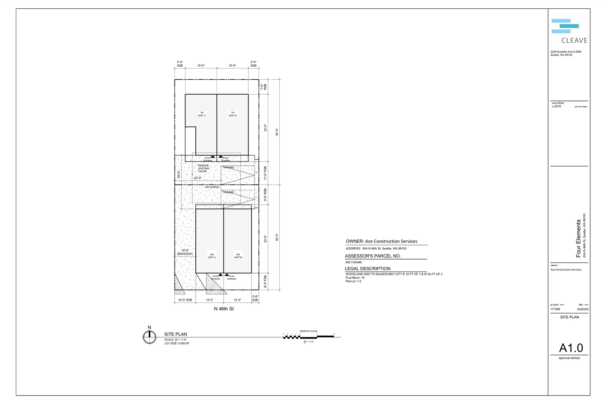 Site plan for 608 N 46th St