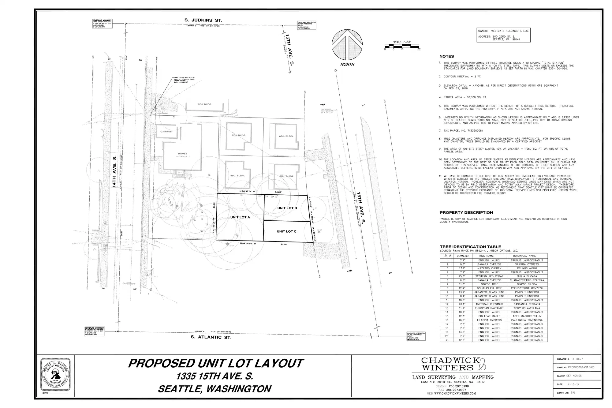 Site plan for 1335 15th Ave S
