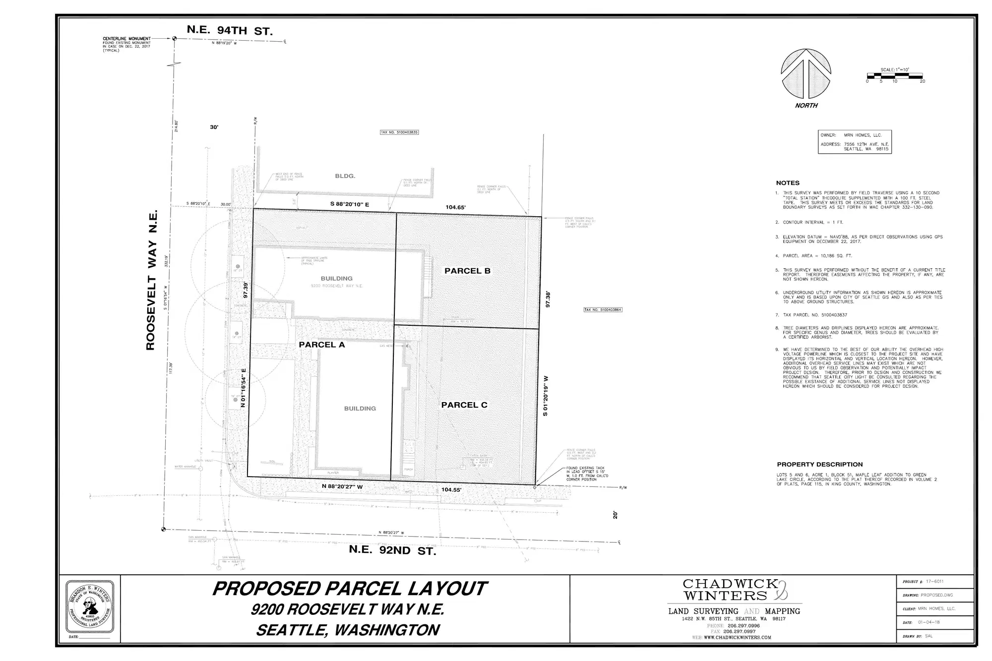 Site plan for 1010 NE 92nd St