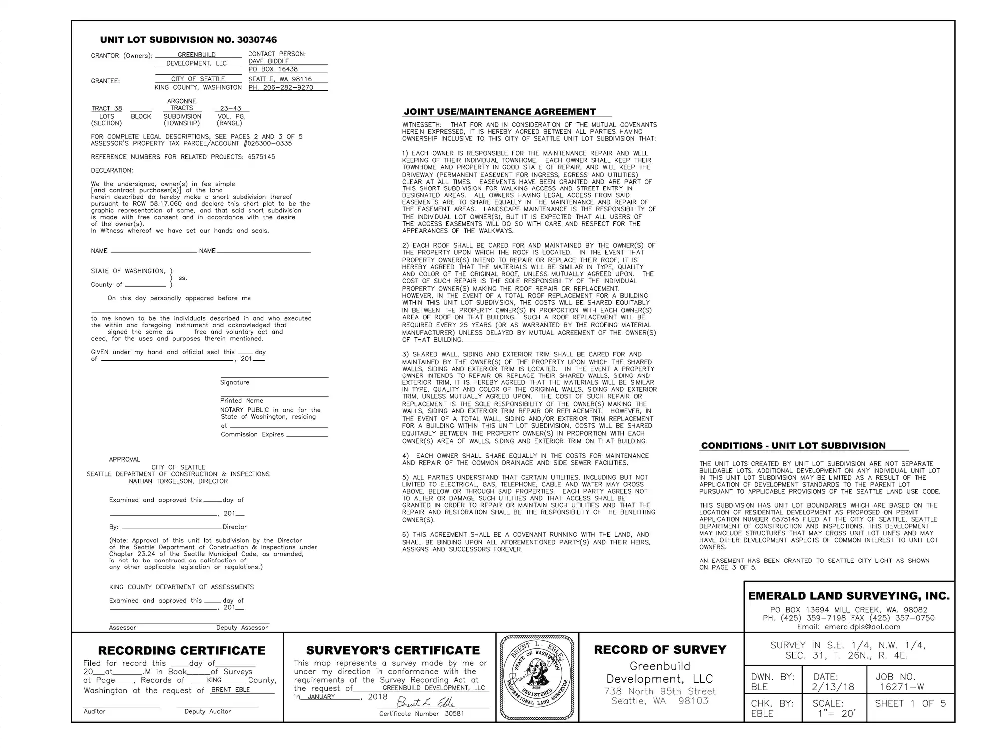 Site plan for 738 N 95th St