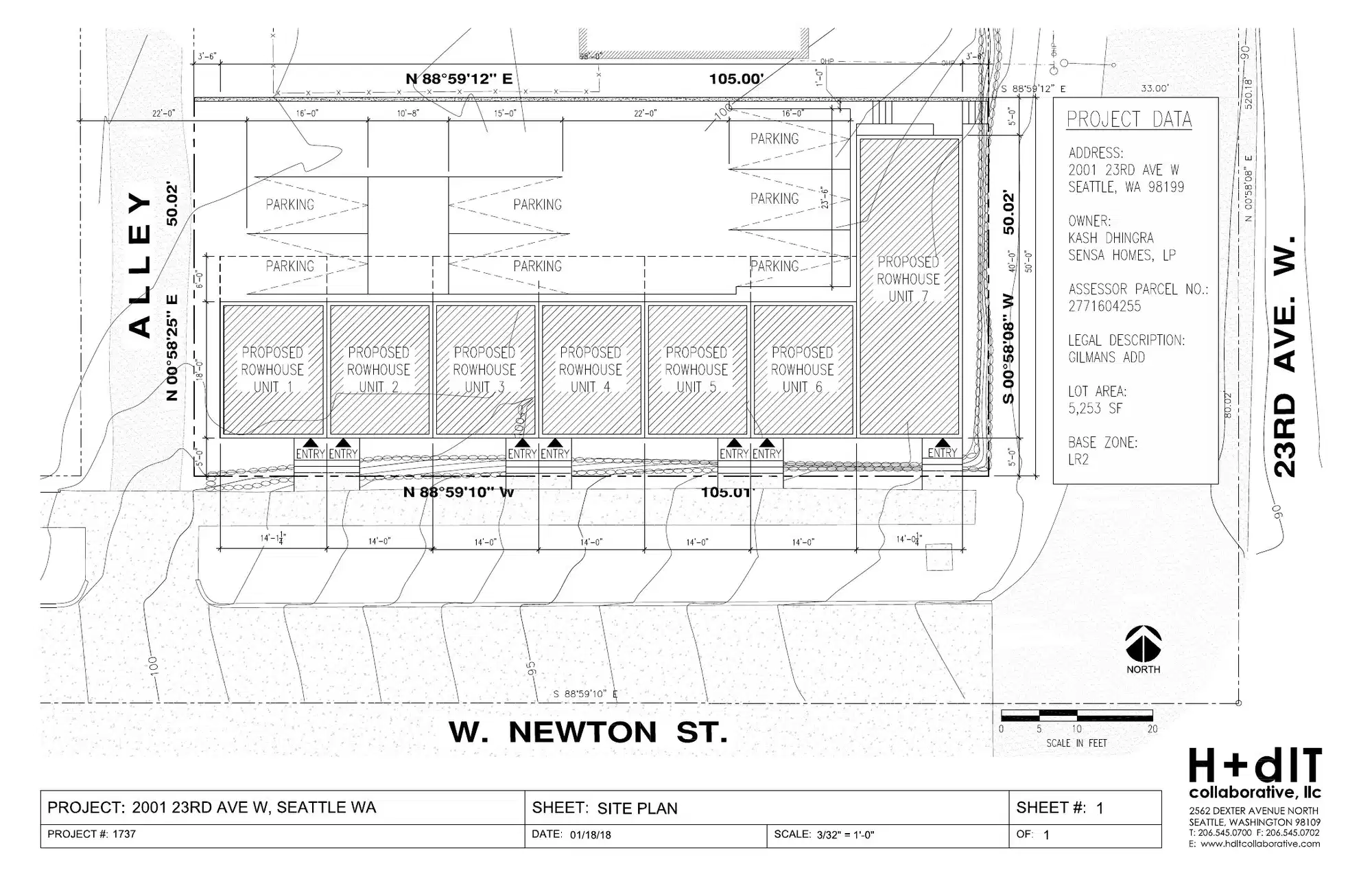 Site plan for 2300 W Newton St