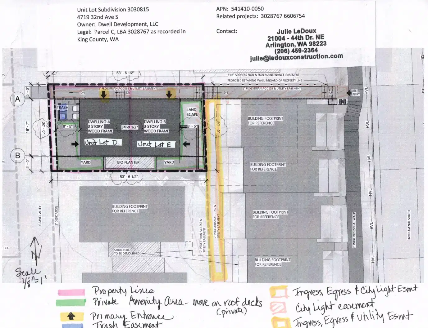 Site plan for 4719B 32nd Ave S