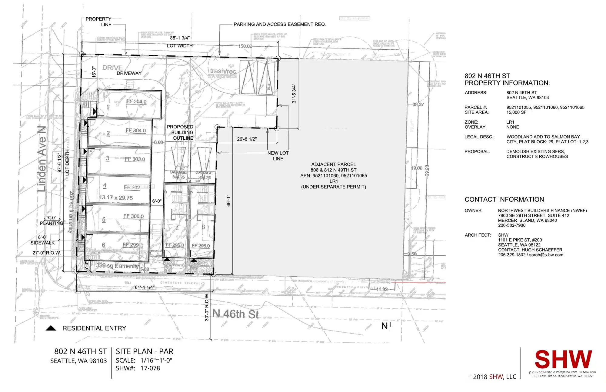 Site plan for 802 N 46th St