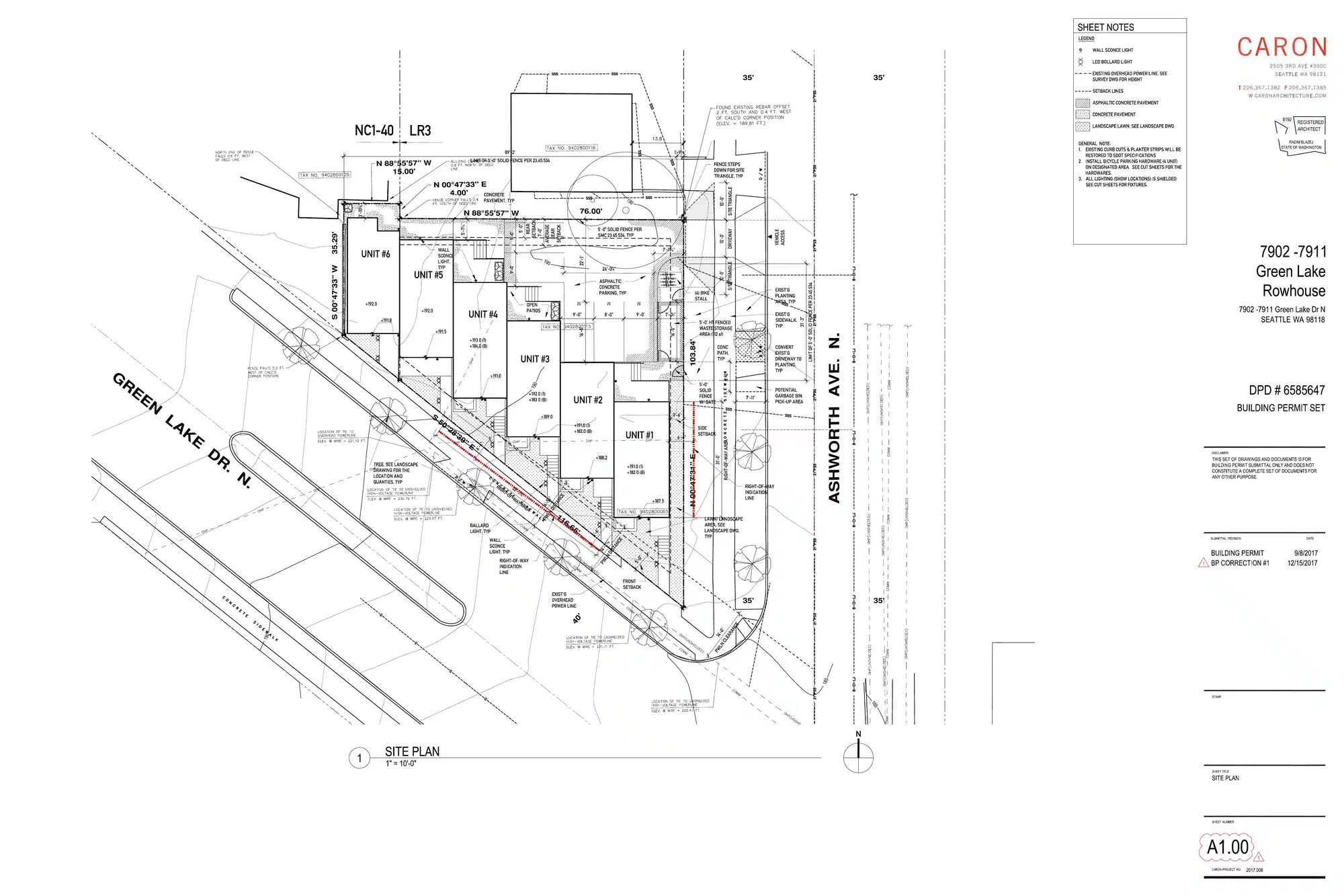 Site plan for 7900 Green Lake Dr N