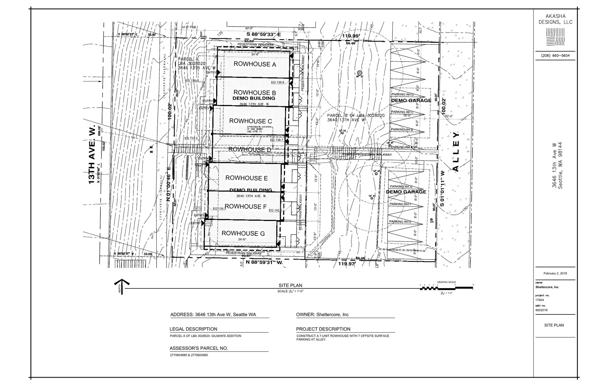 Site plan for 3646 13th Ave W