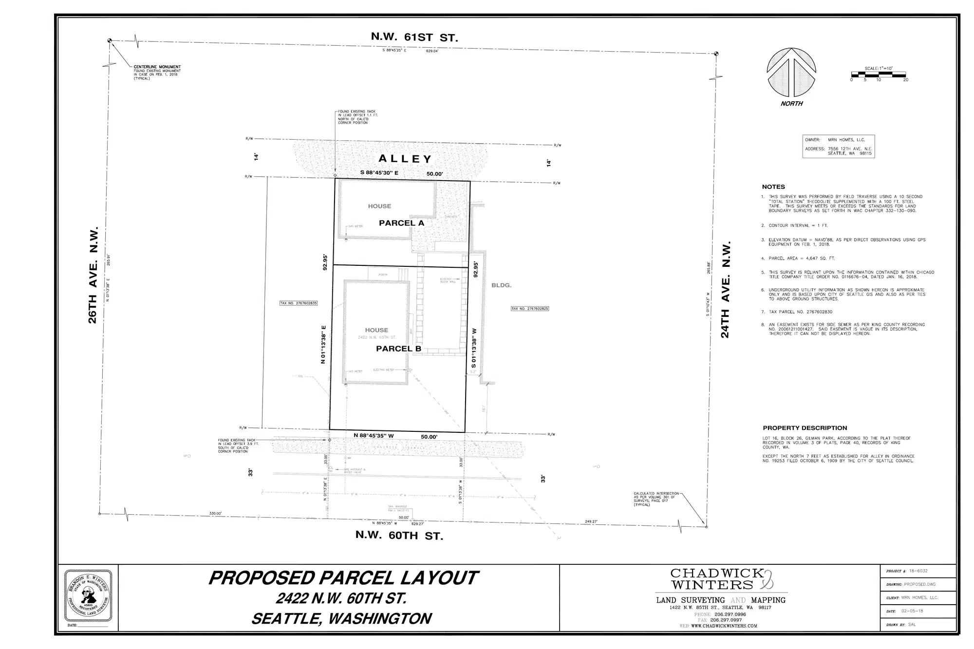 Site plan for 2422 NW 60th St