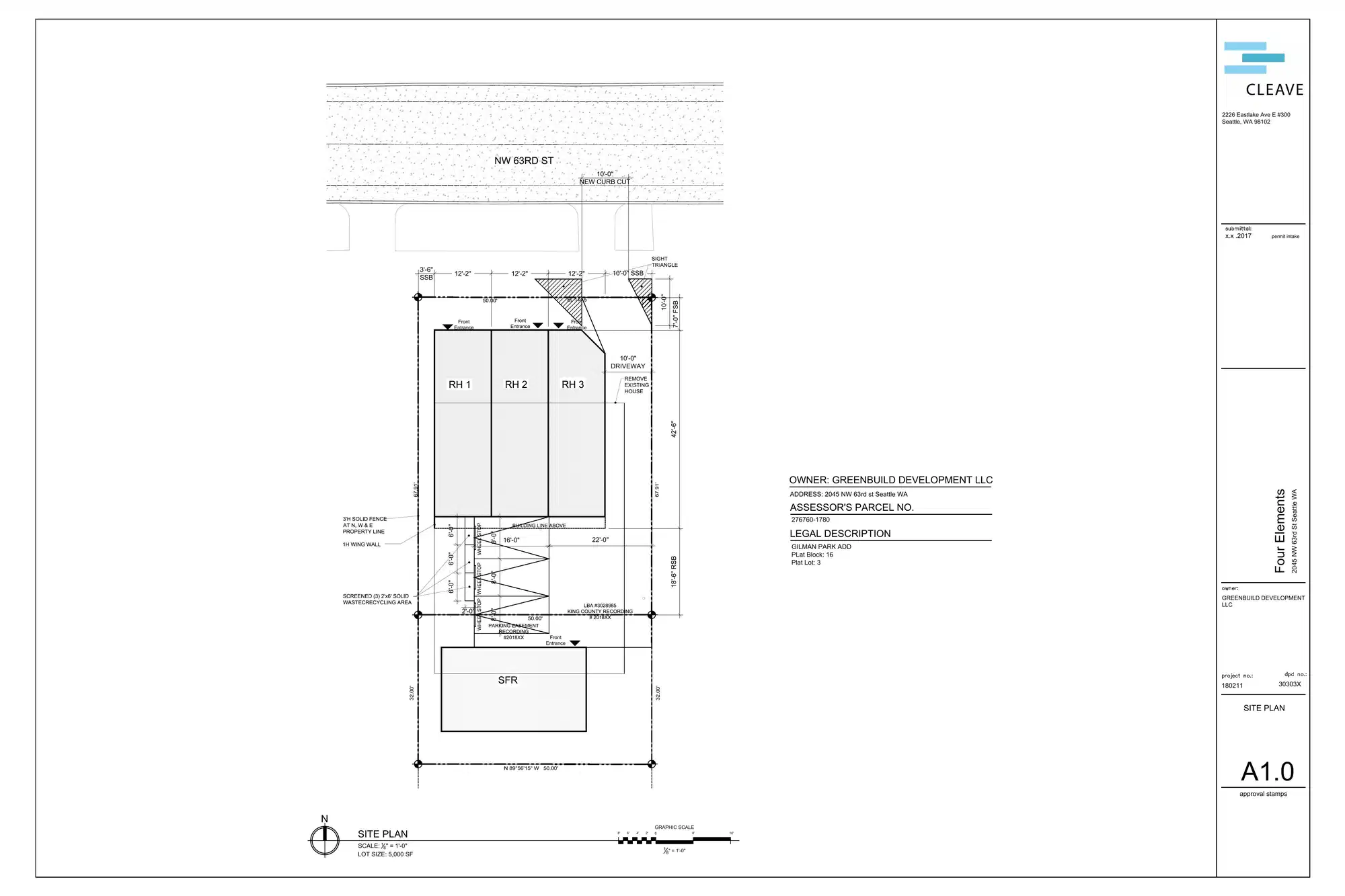 Site plan for 2047 NW 63rd St