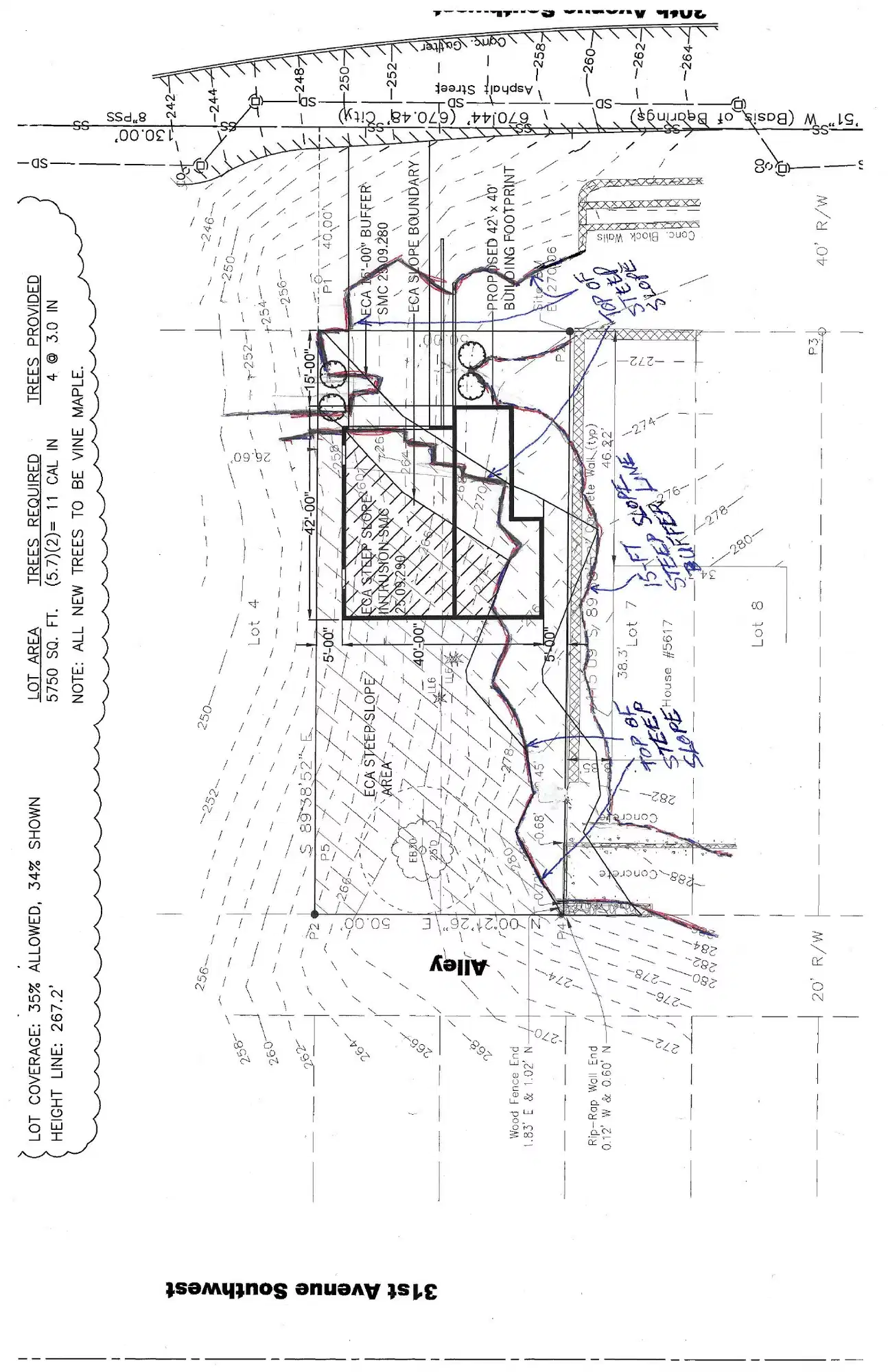 Site plan for 5611 30th Ave SW