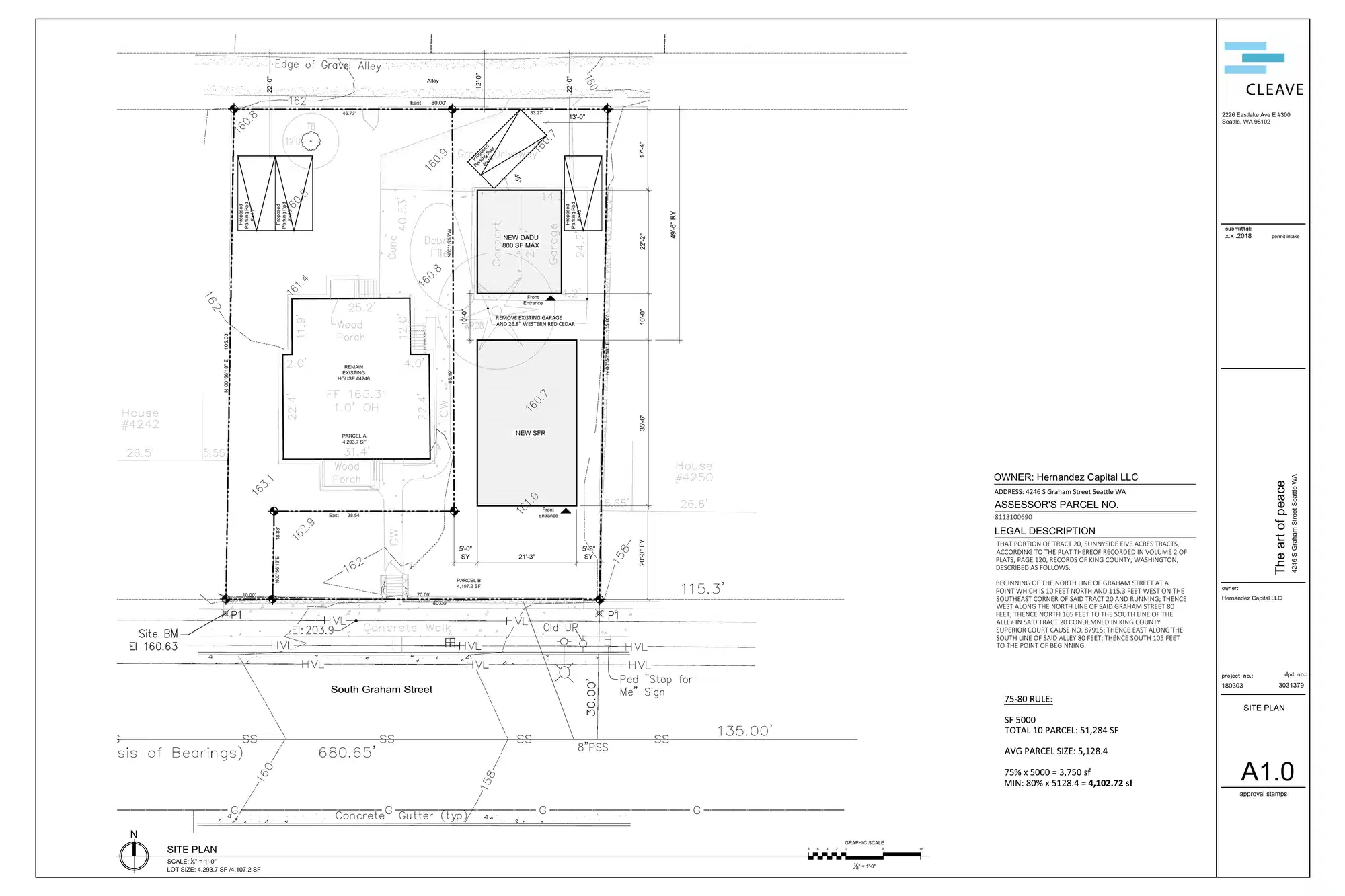Site plan for 4248 S Graham St