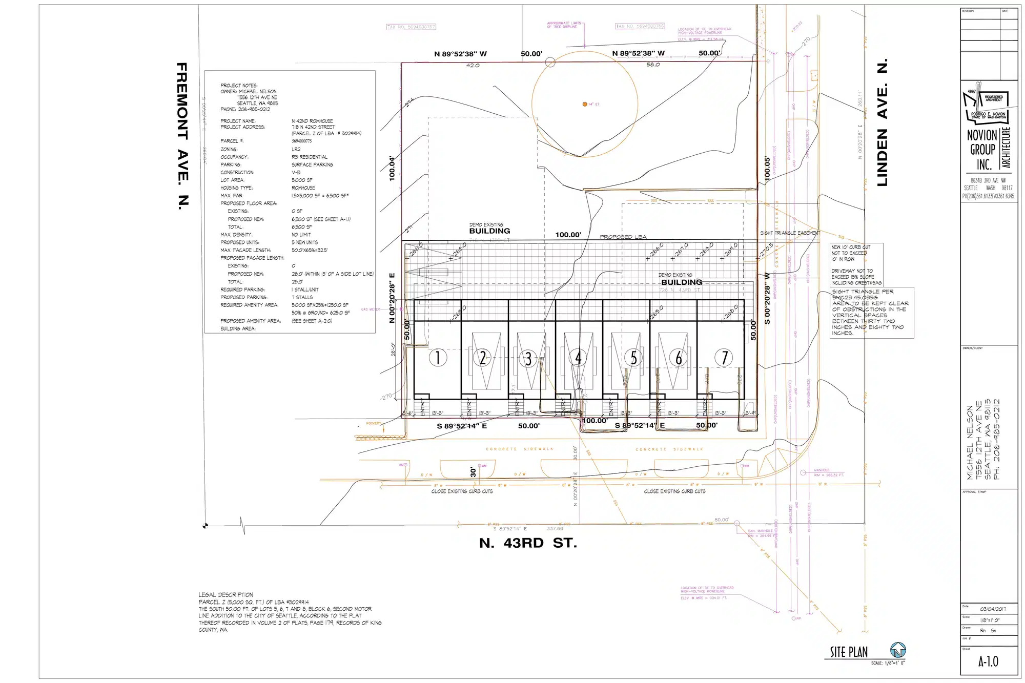 Site plan for 718 N 43rd St